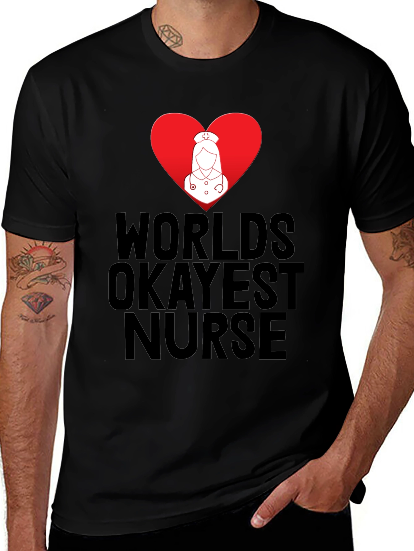 World's Okayest Nurse T-Shirt - Funny Nurse Tee