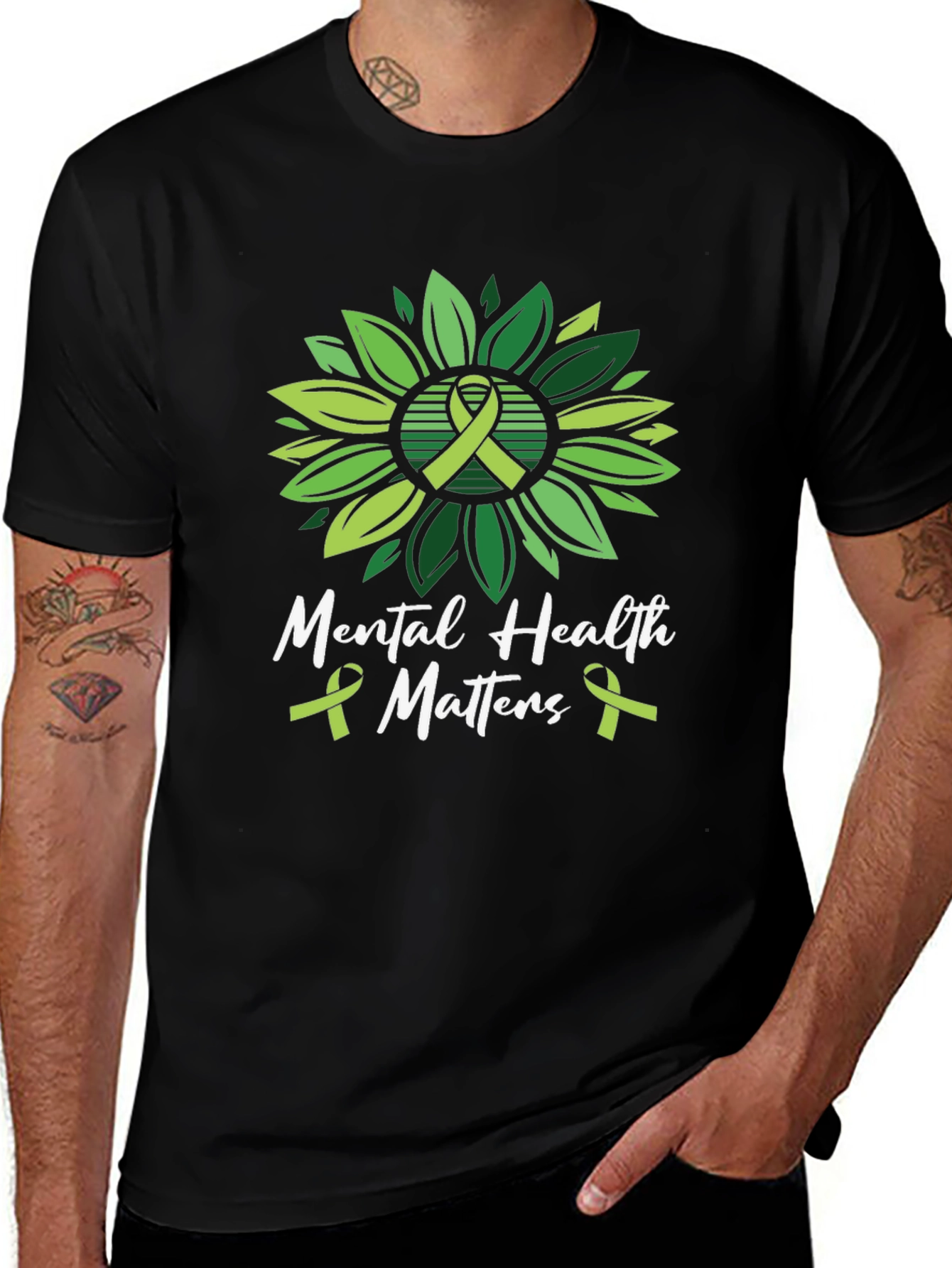 Variant 13 of Mental Health Matters Sunflower T-Shirt