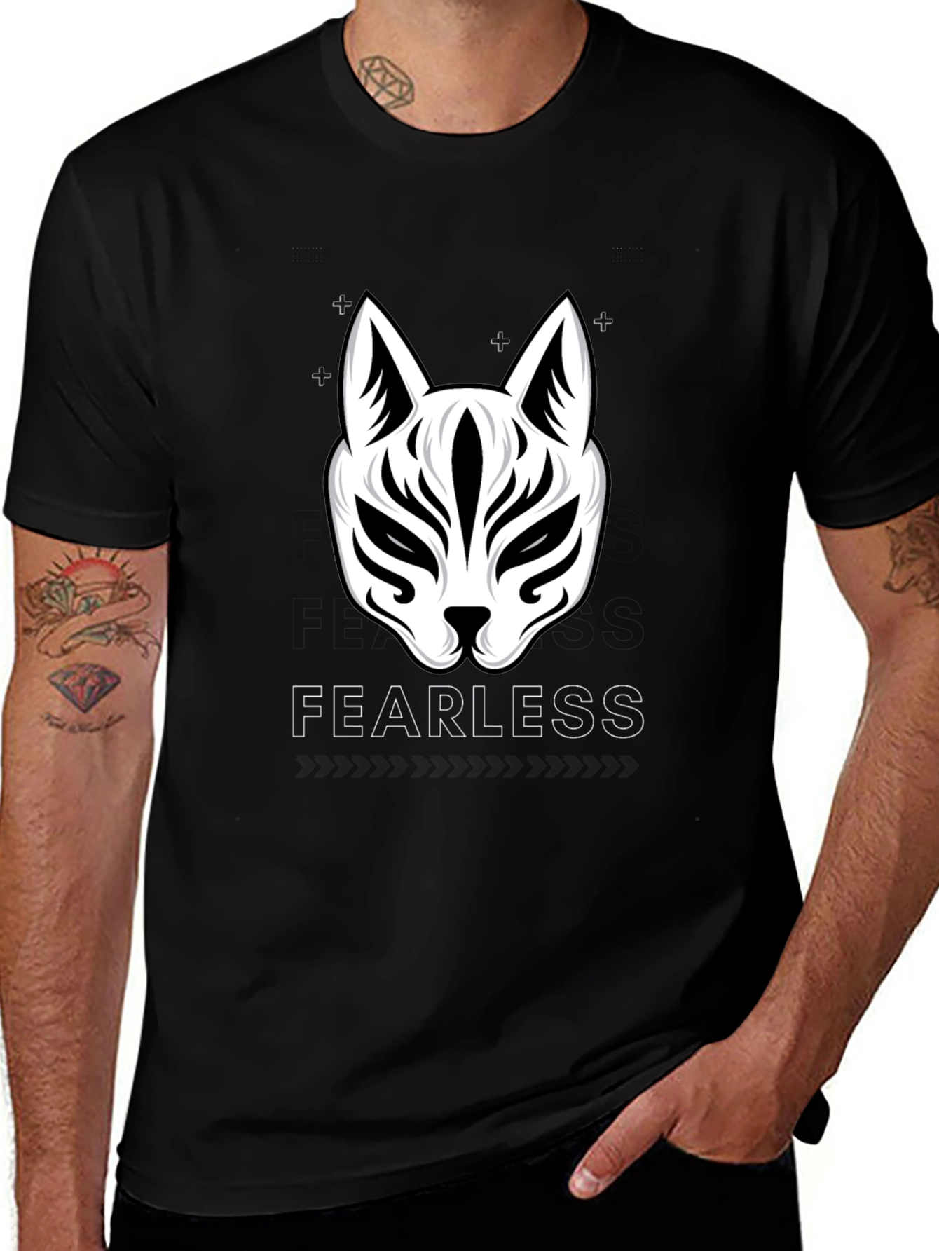 Variant 8 of Fearless Fox Graphic Tee - Black