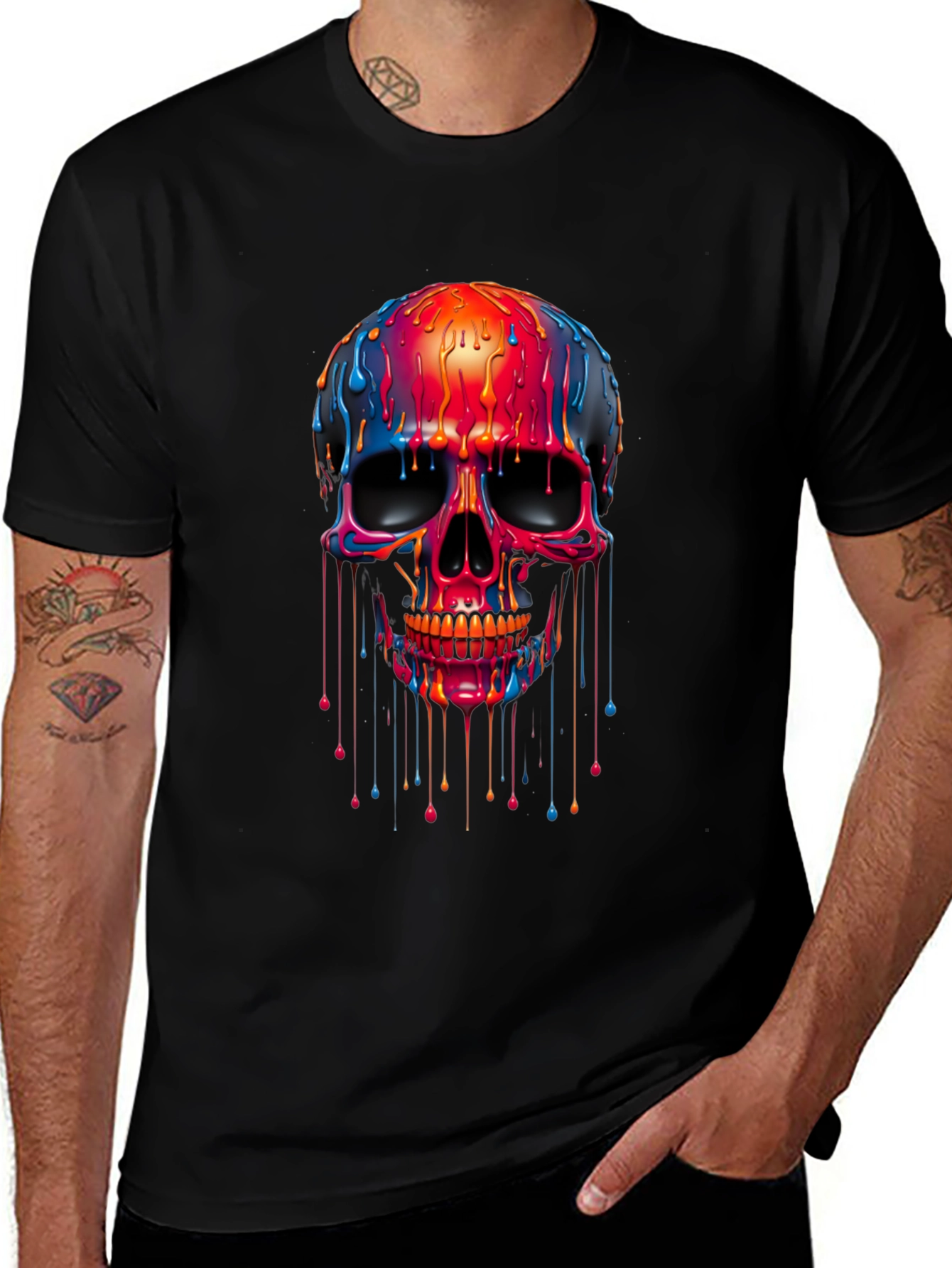 Variant 16 of Colorful Skull Graphic T-Shirt