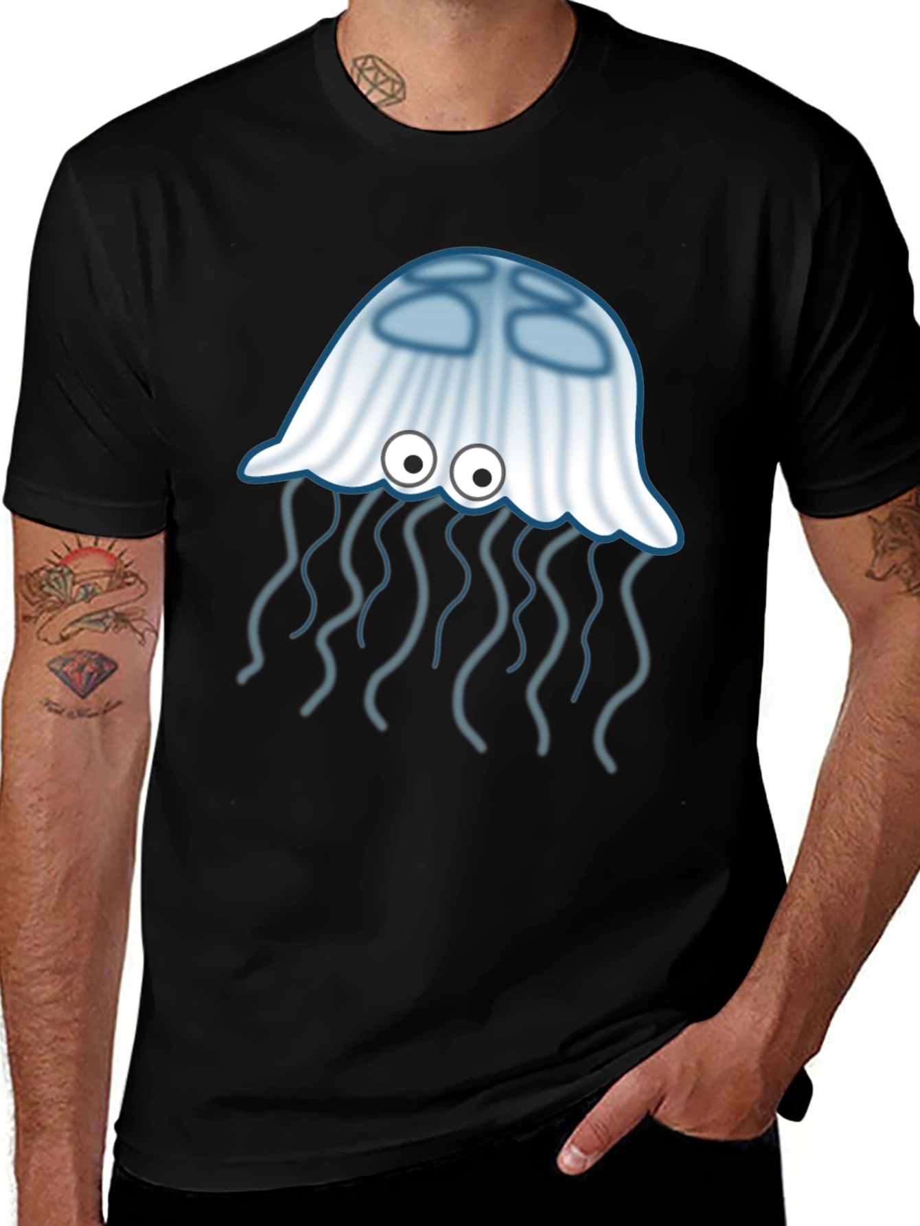 Variant 7 of Jellyfish Graphic Tee - Unique Cartoon Design