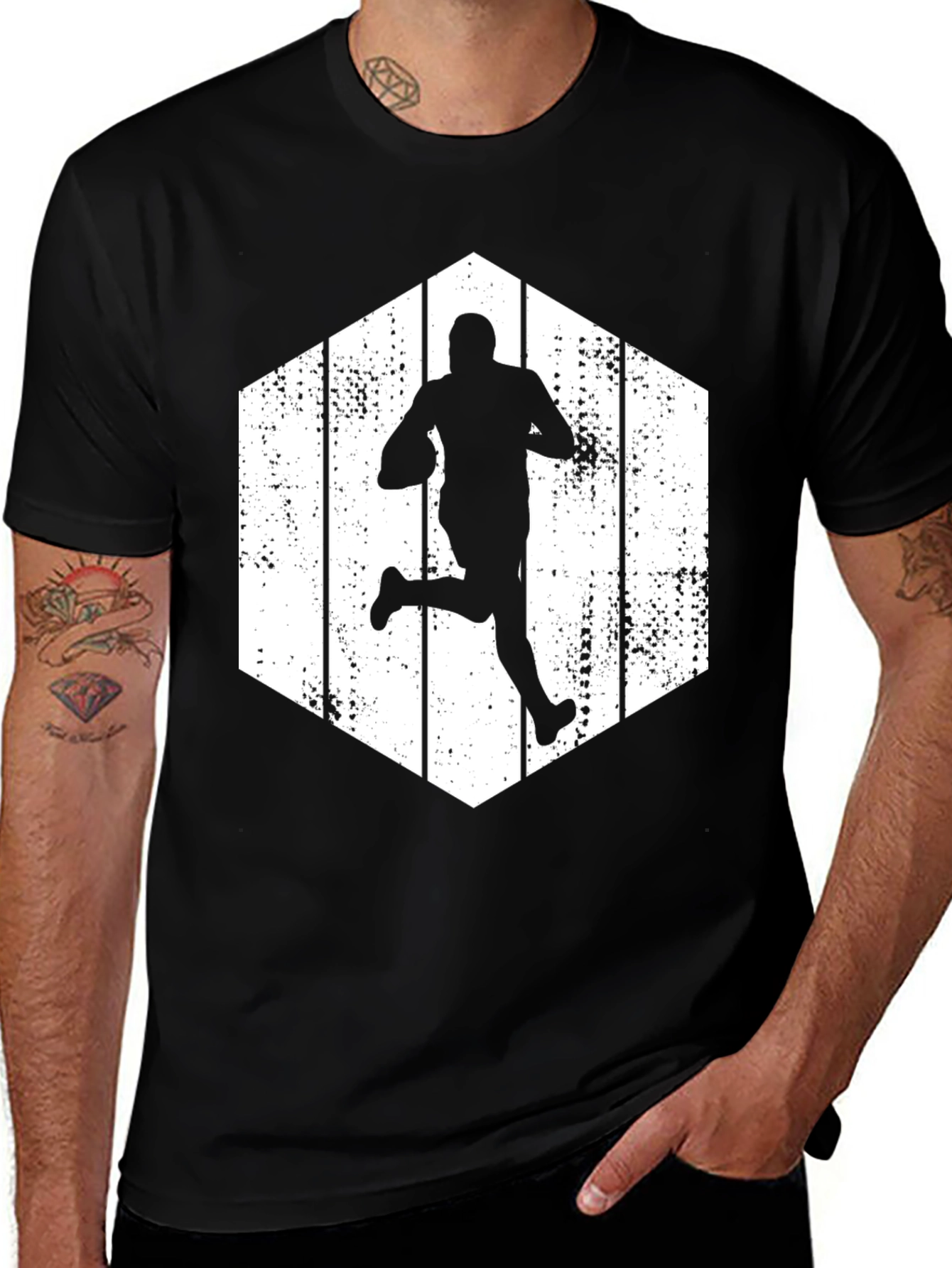 Variant 16 of Football Player Silhouette T-Shirt
