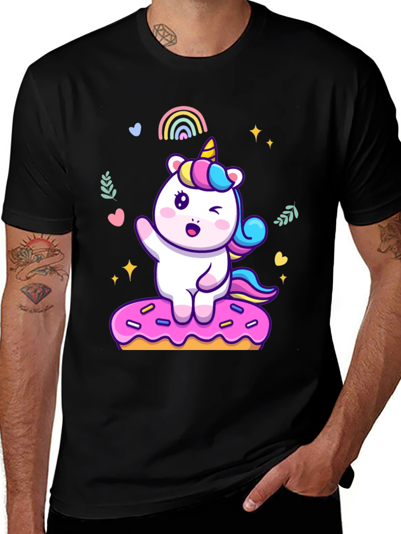 Variant 6 of Unicorn Donut T-Shirt - Cute Graphic Tee