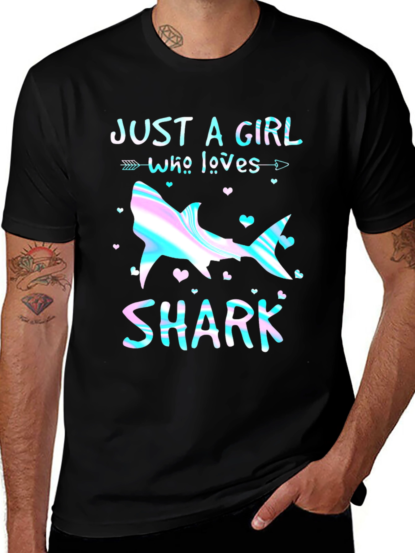 Variant 22 of Just a Girl Who Loves Sharks Graphic Tee
