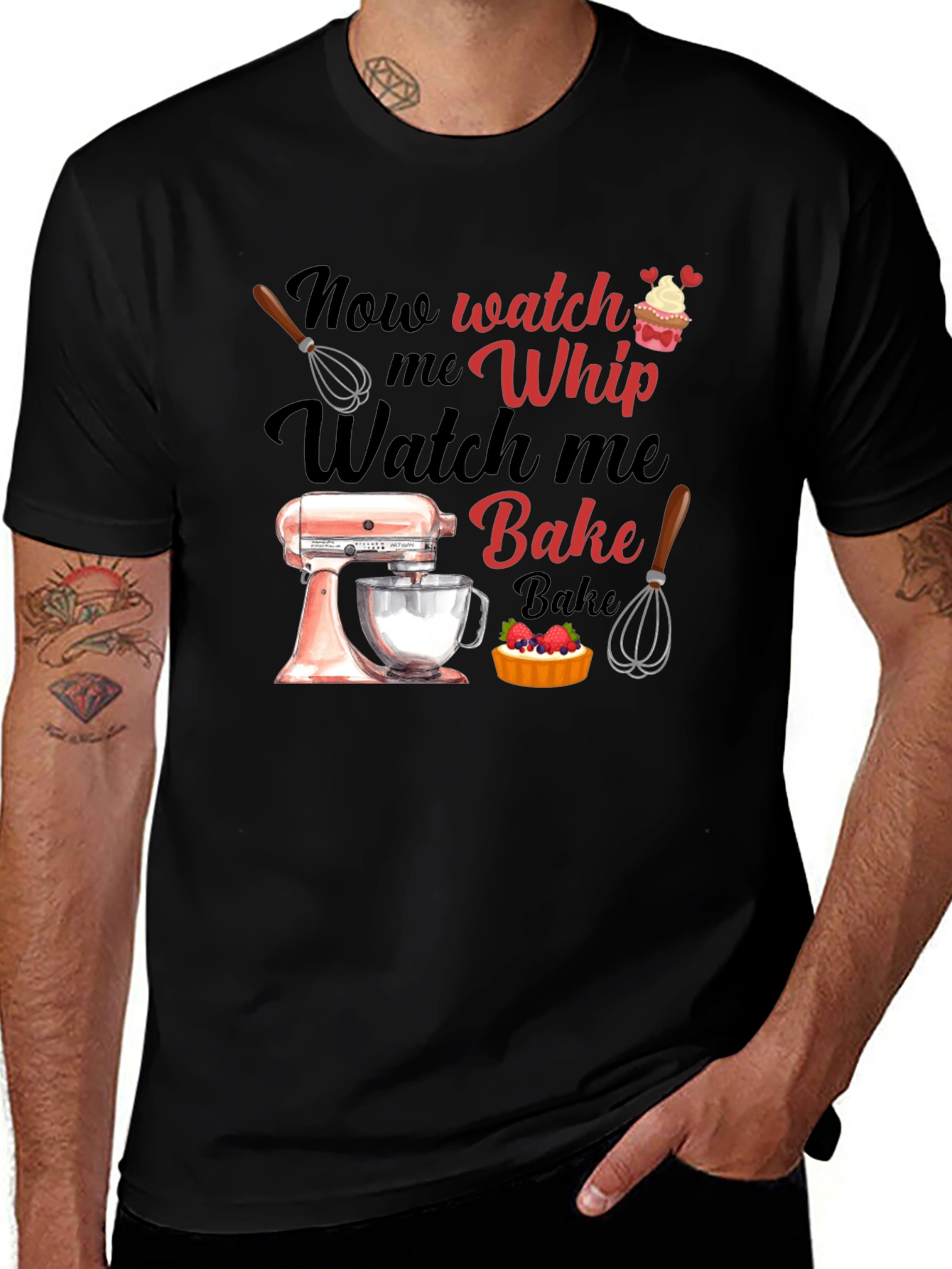 Watch Me Whip Bake T-Shirt - Funny Baking Tee