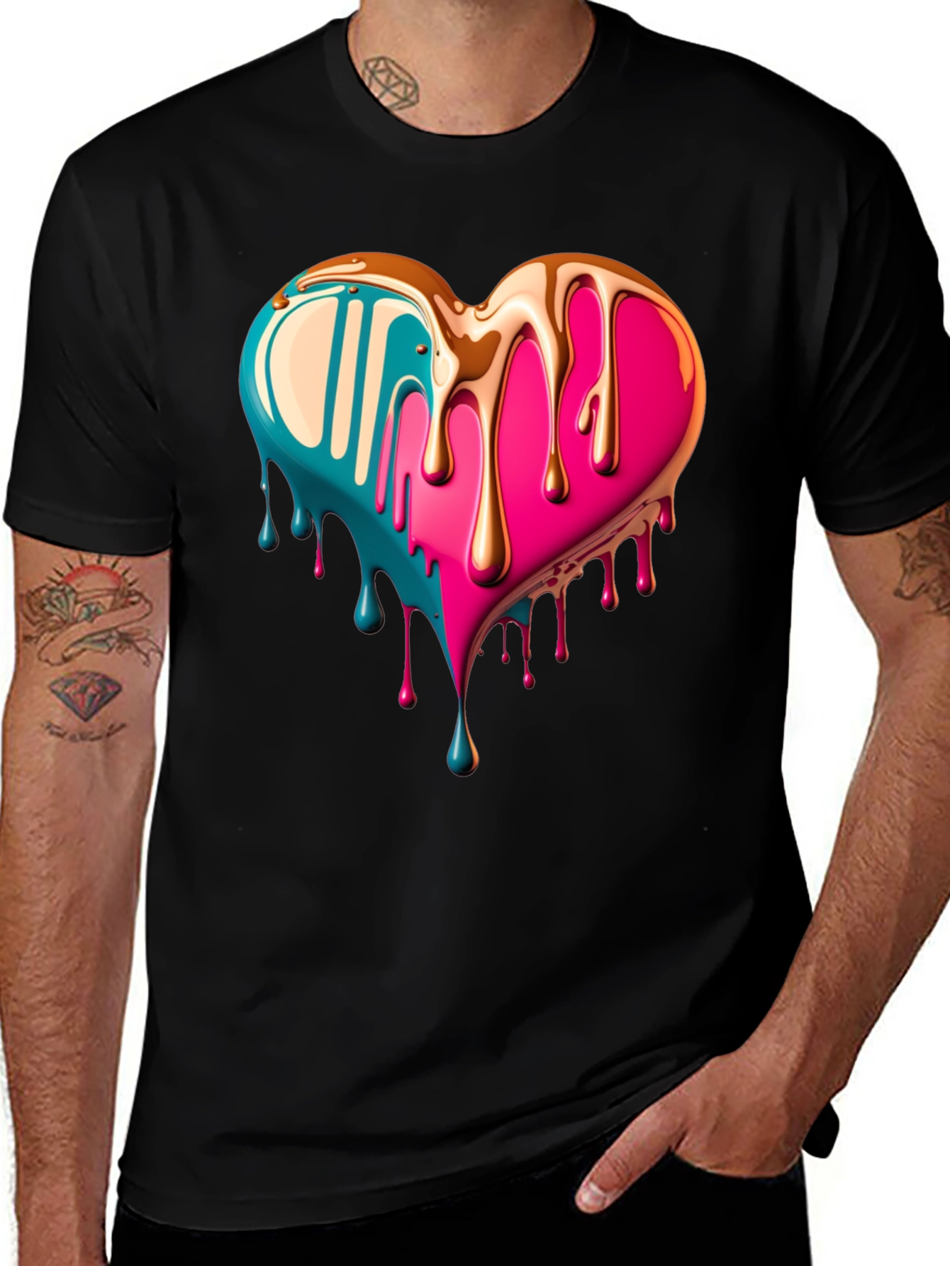 Variant 23 of Dripping Heart Graphic Tee