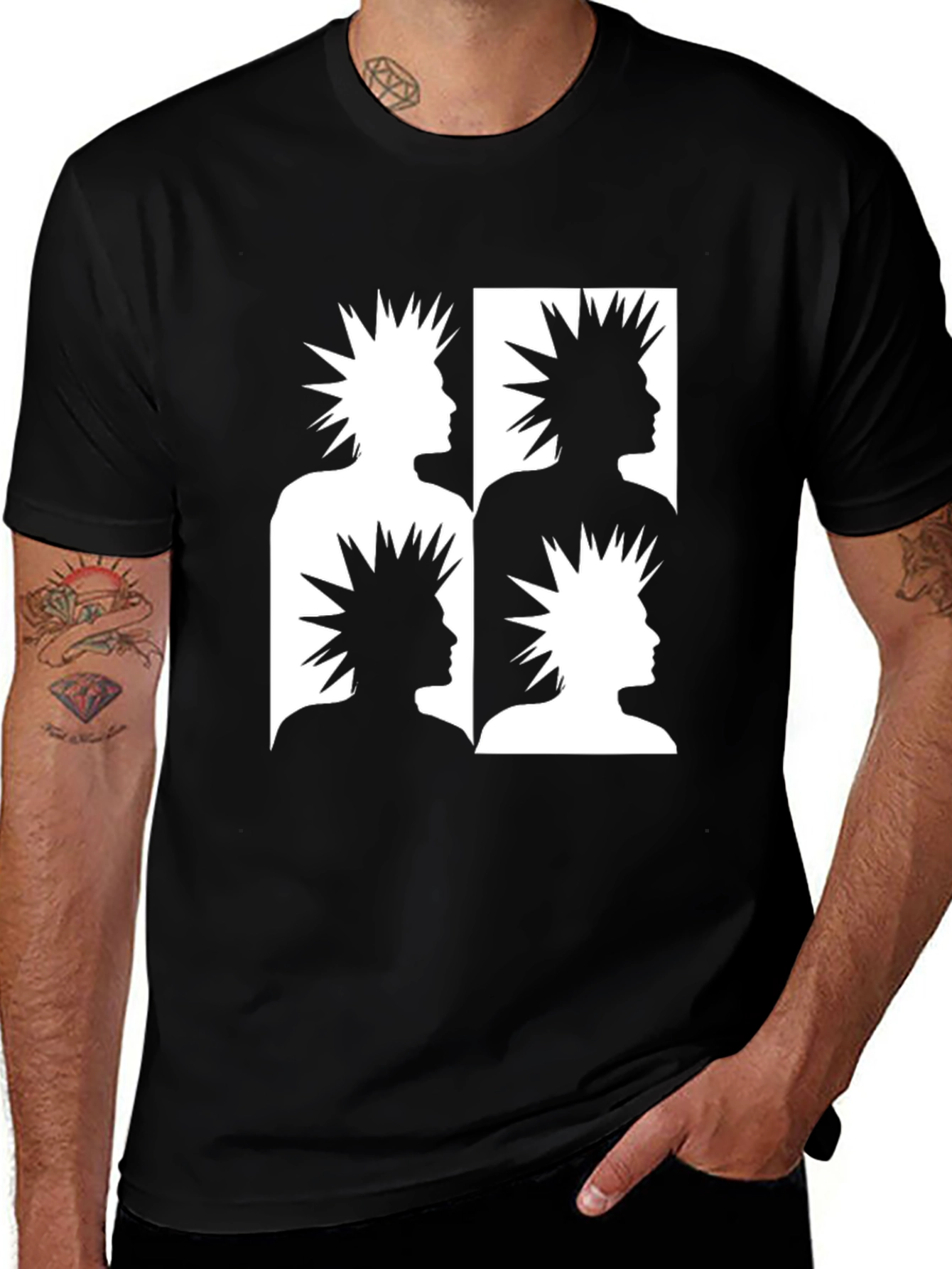 Punk Rocker Graphic Tee - Black T-Shirt
