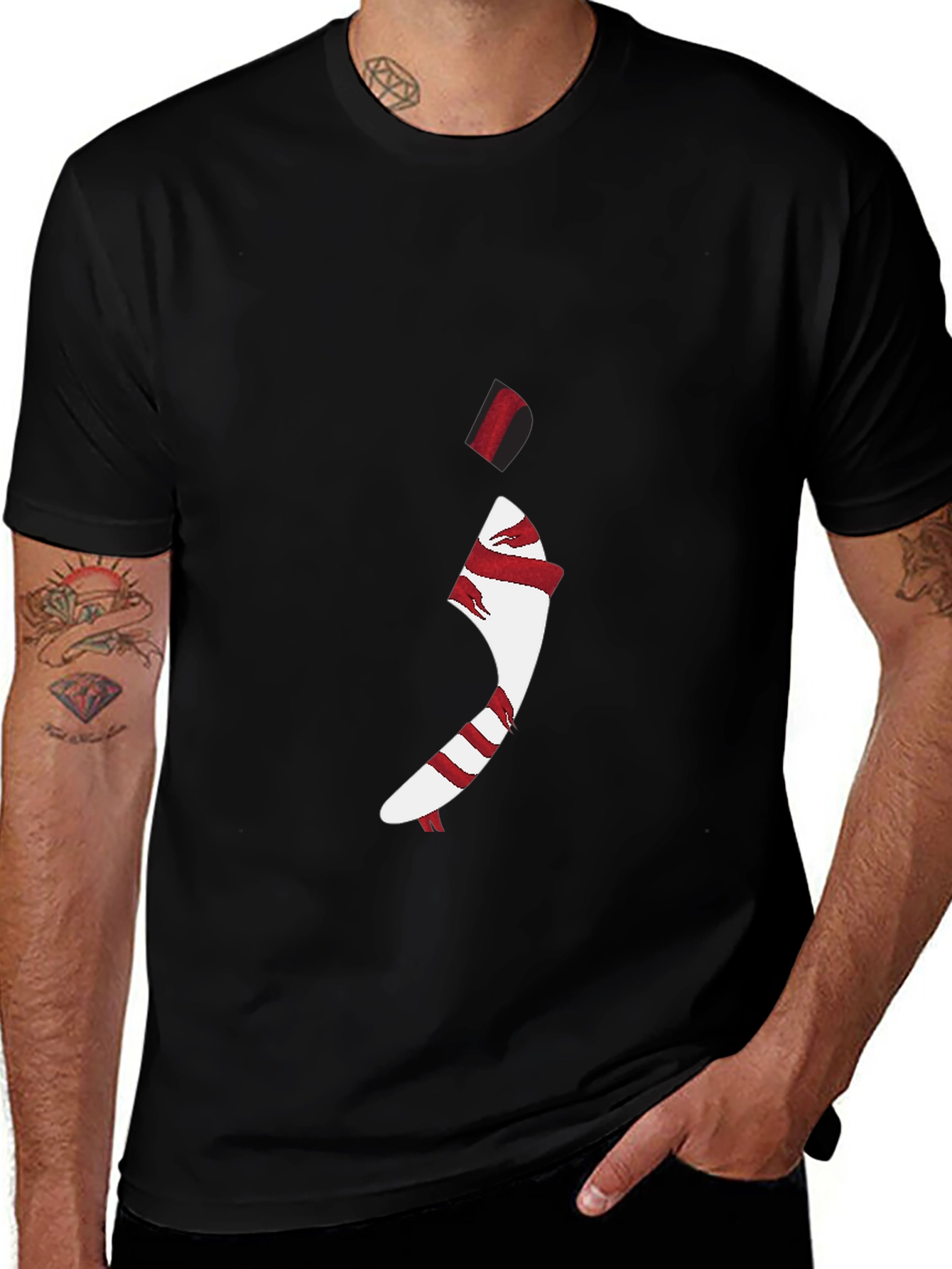 Variant 21 of Stylish Black Tee with Unique Graphic Design