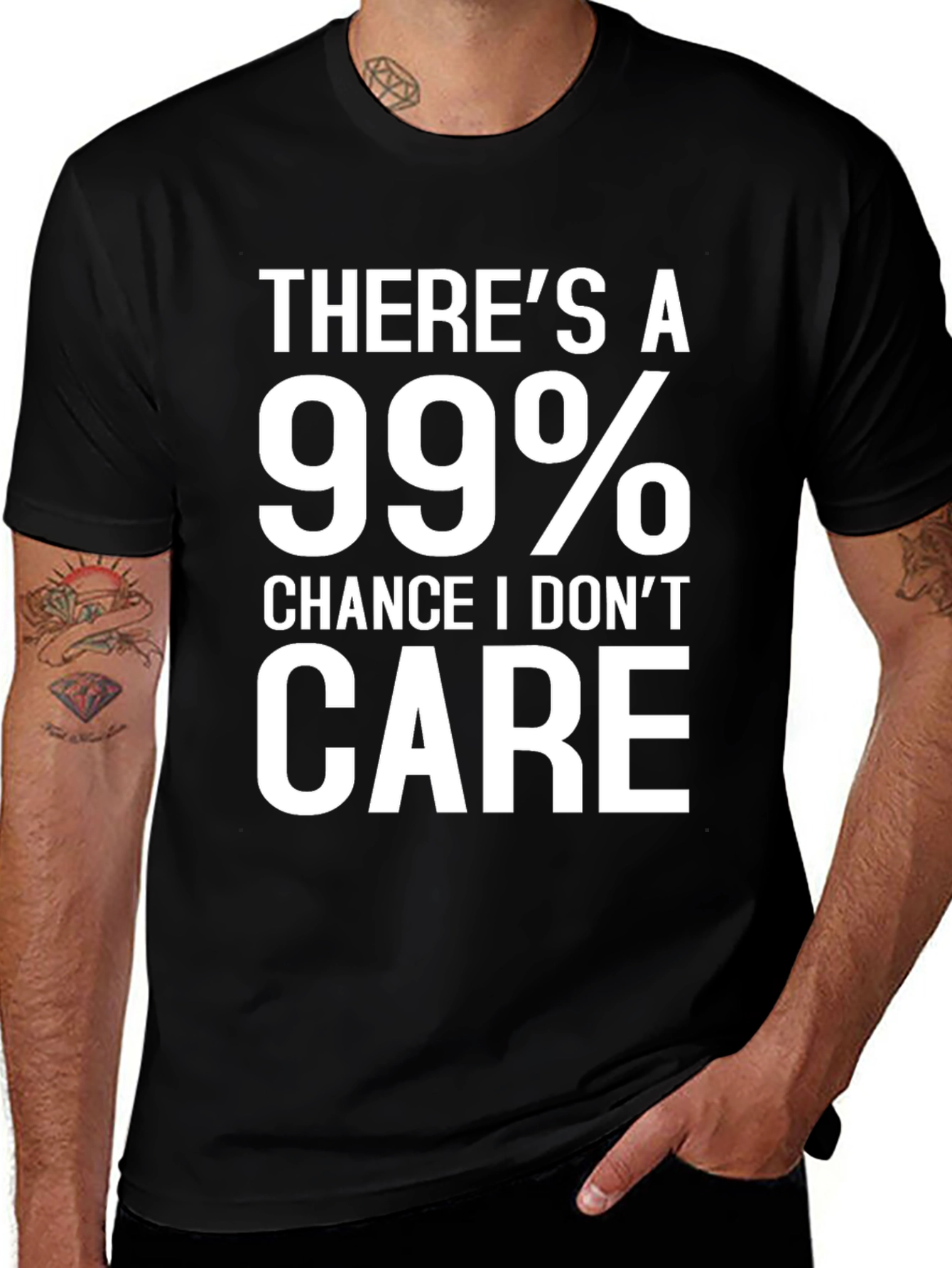 Variant 30 of 99% Chance I Don't Care Graphic Tee