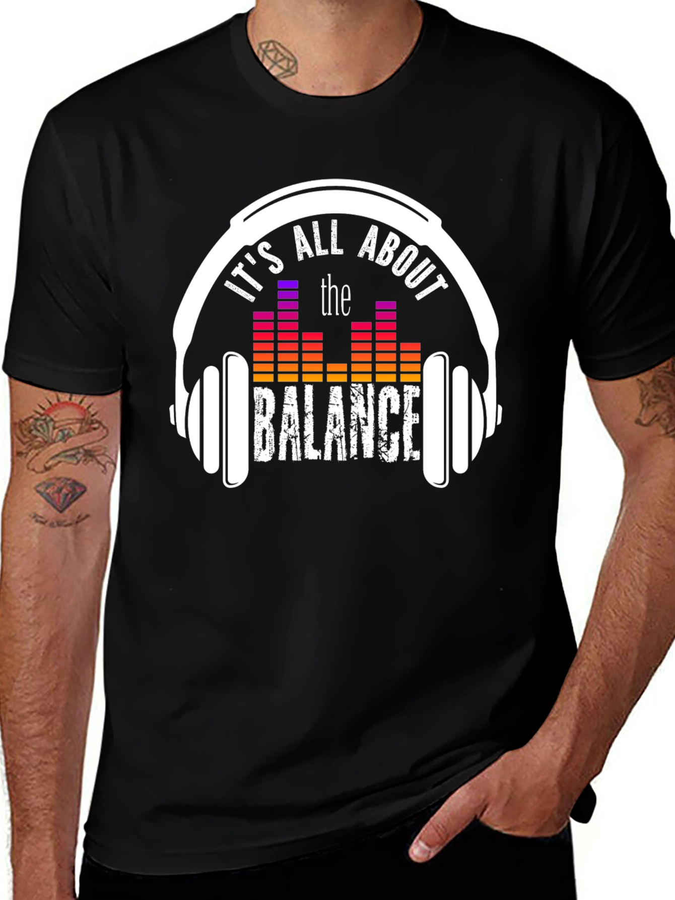 Variant 13 of Balance Graphic T-Shirt - Fitness Motivation Tee
