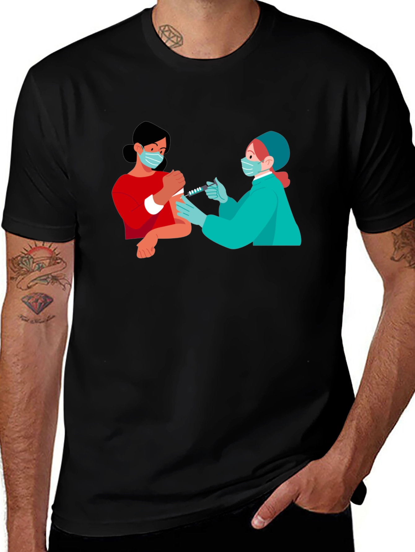 Variant 28 of Vaccination Graphic T-Shirt - Get Vaccinated