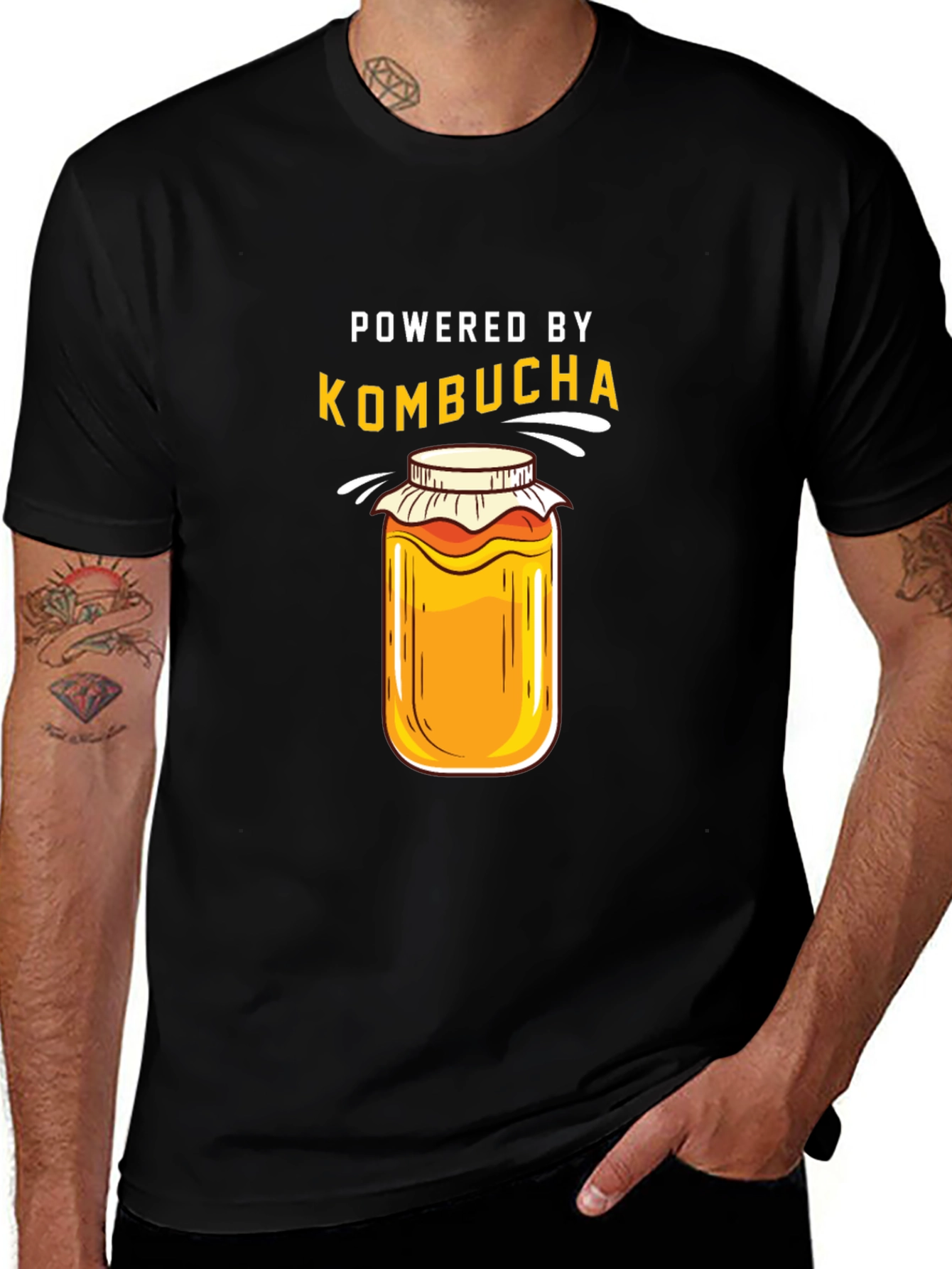 Variant 14 of Powered by Kombucha Graphic T-Shirt