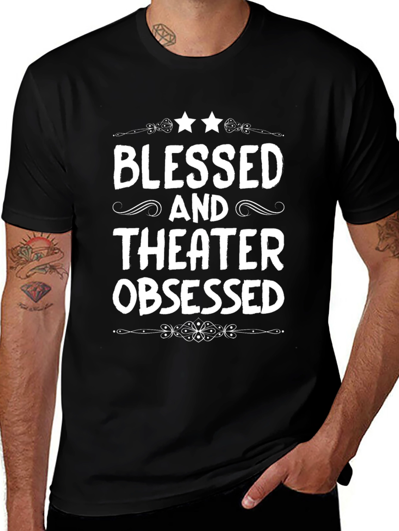 Variant 8 of Blessed and Theater Obsessed Black T-Shirt