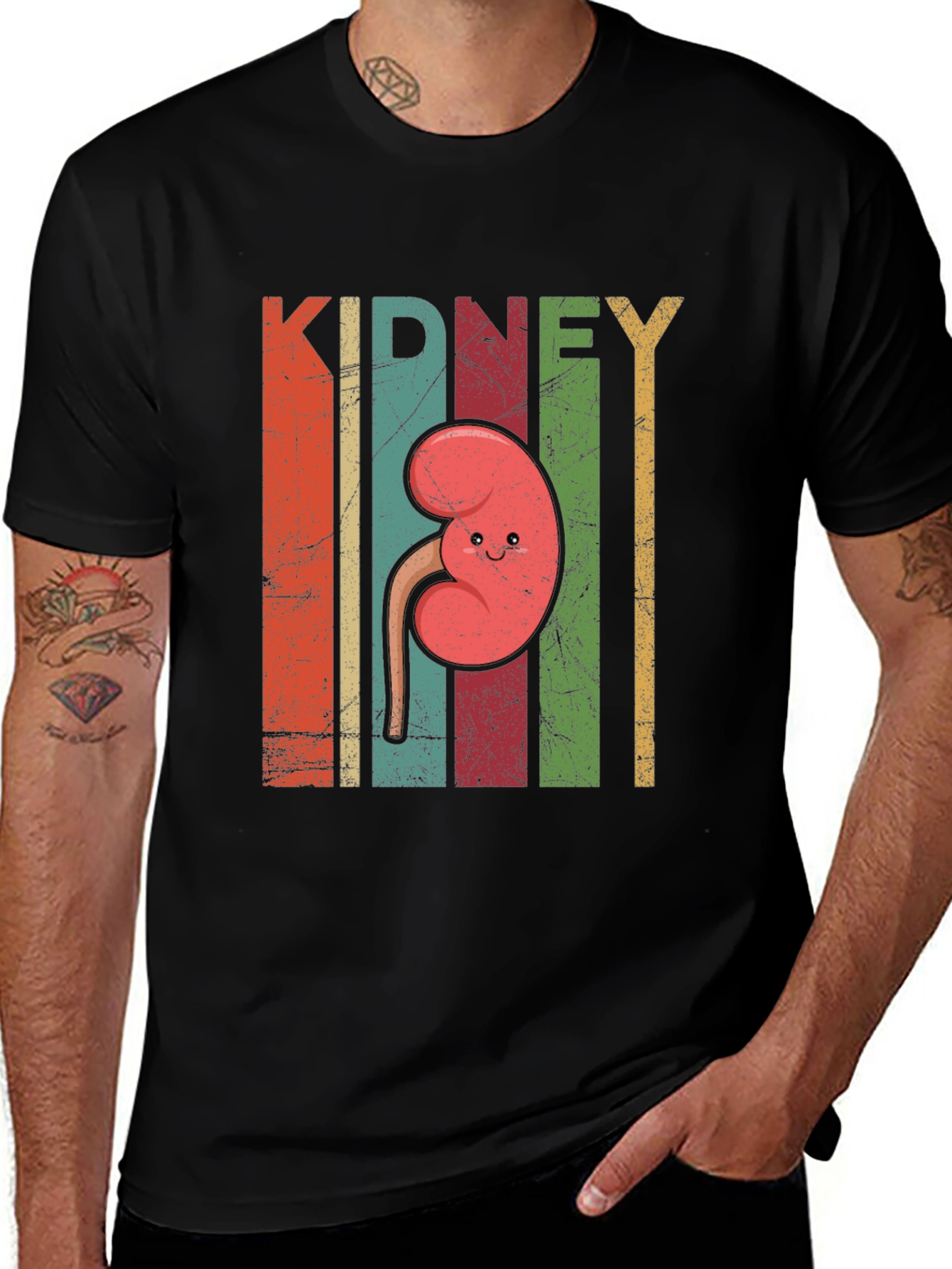 Variant 11 of Retro Kidney Cartoon T-Shirt