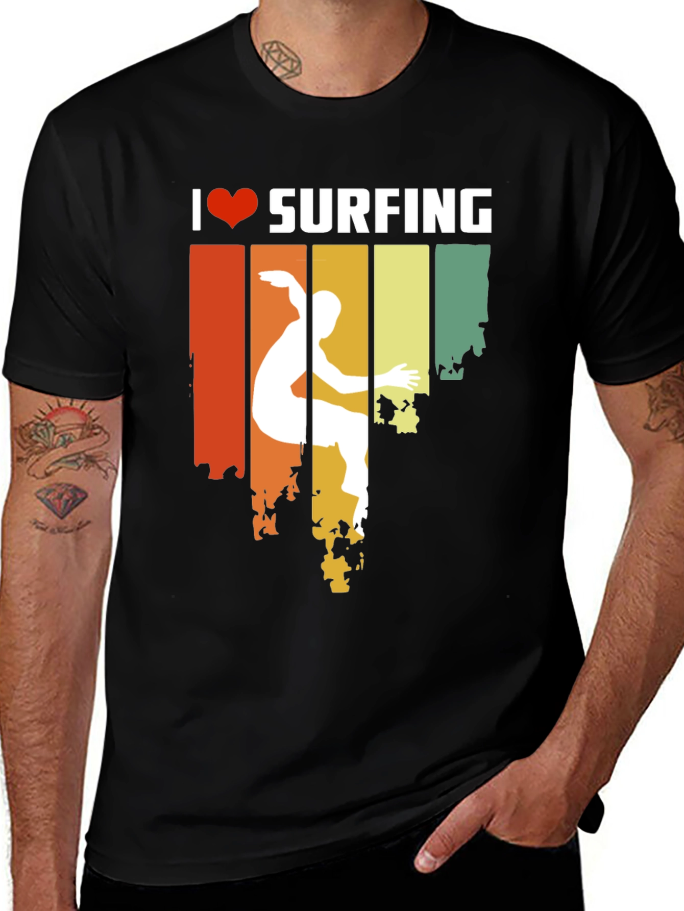 I Love Surfing Graphic Tee - Retro Style