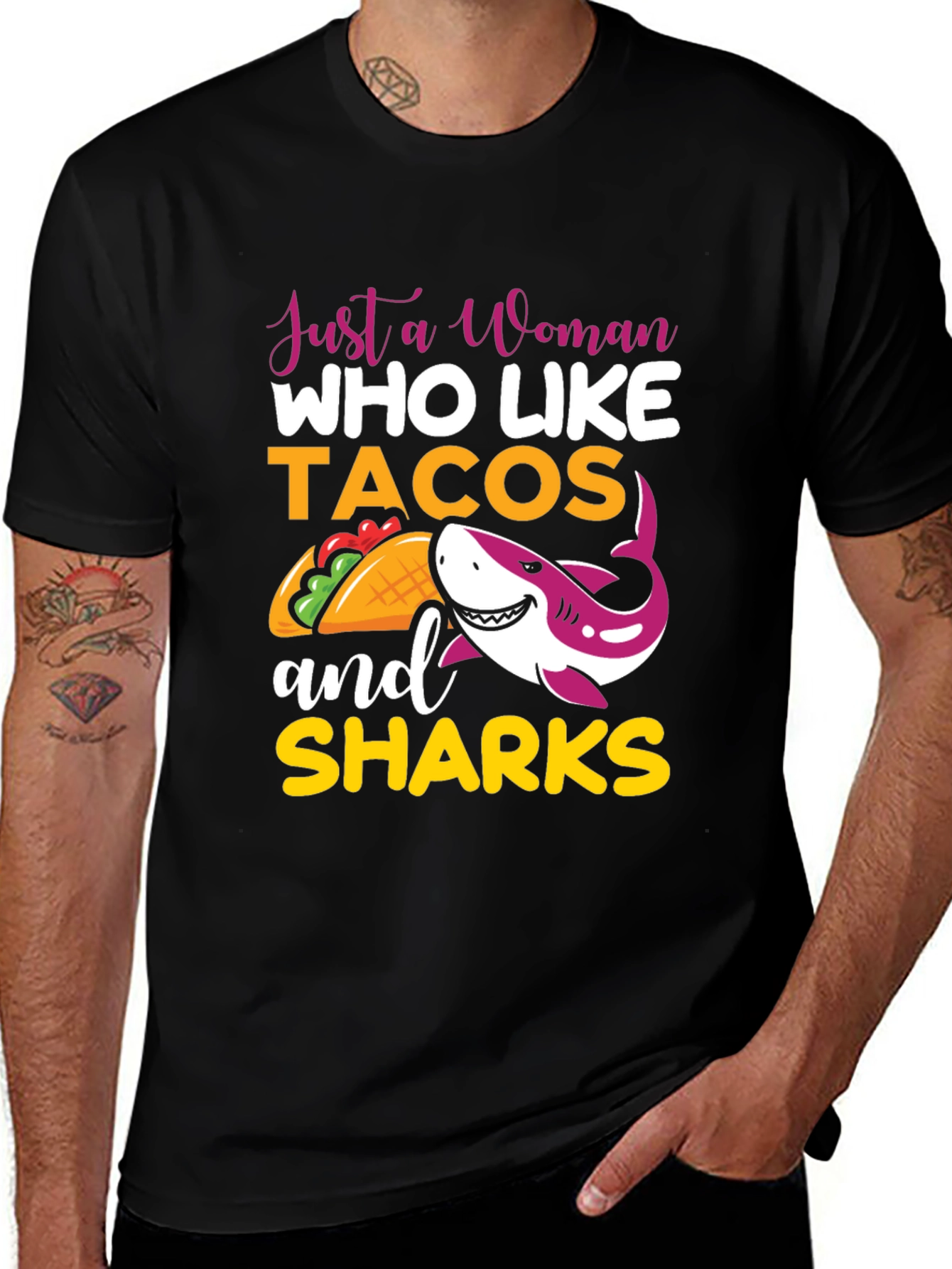 Variant 8 of Tacos and Sharks Graphic Tee