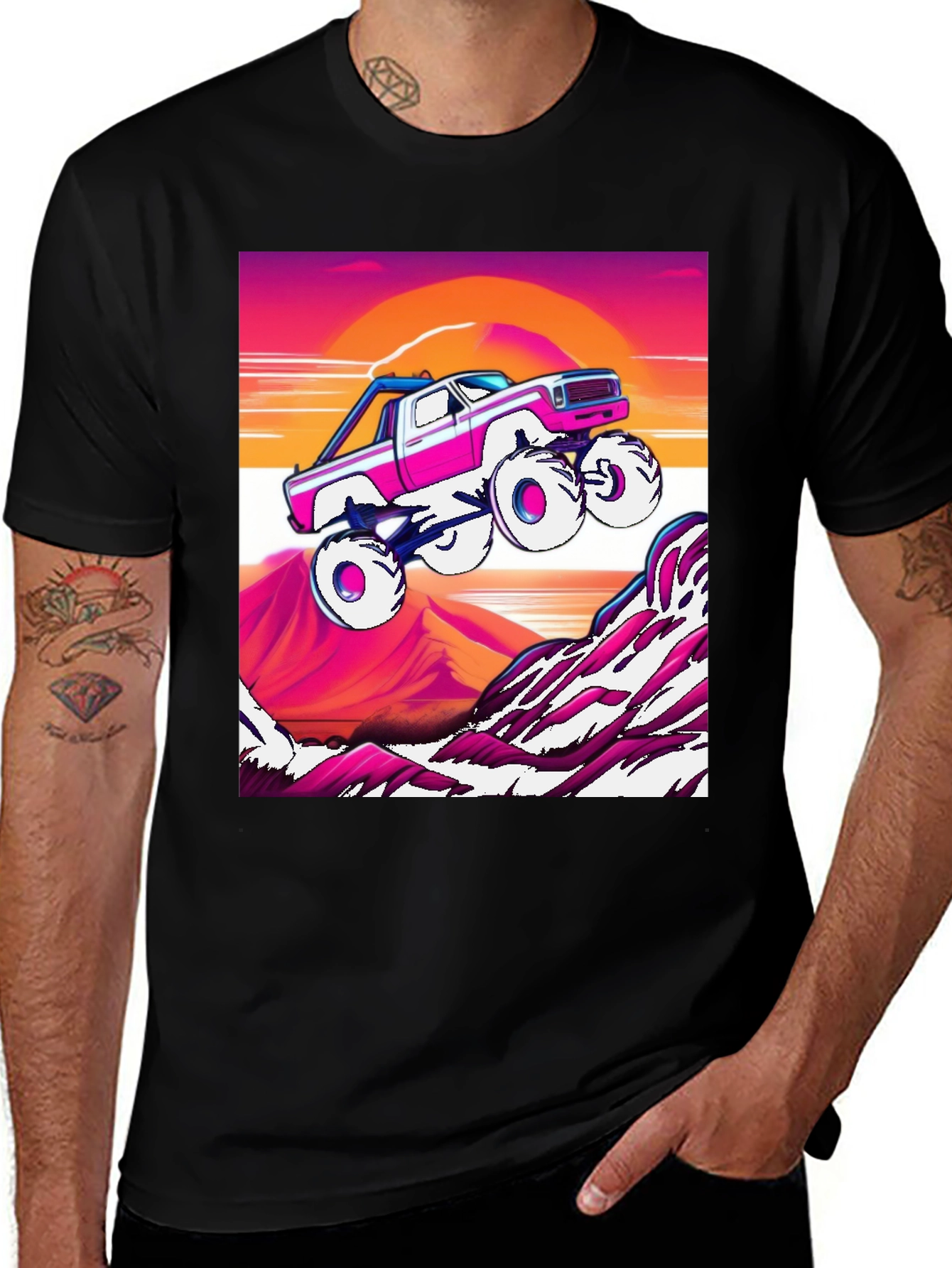Variant 16 of Retro Monster Truck T-Shirt