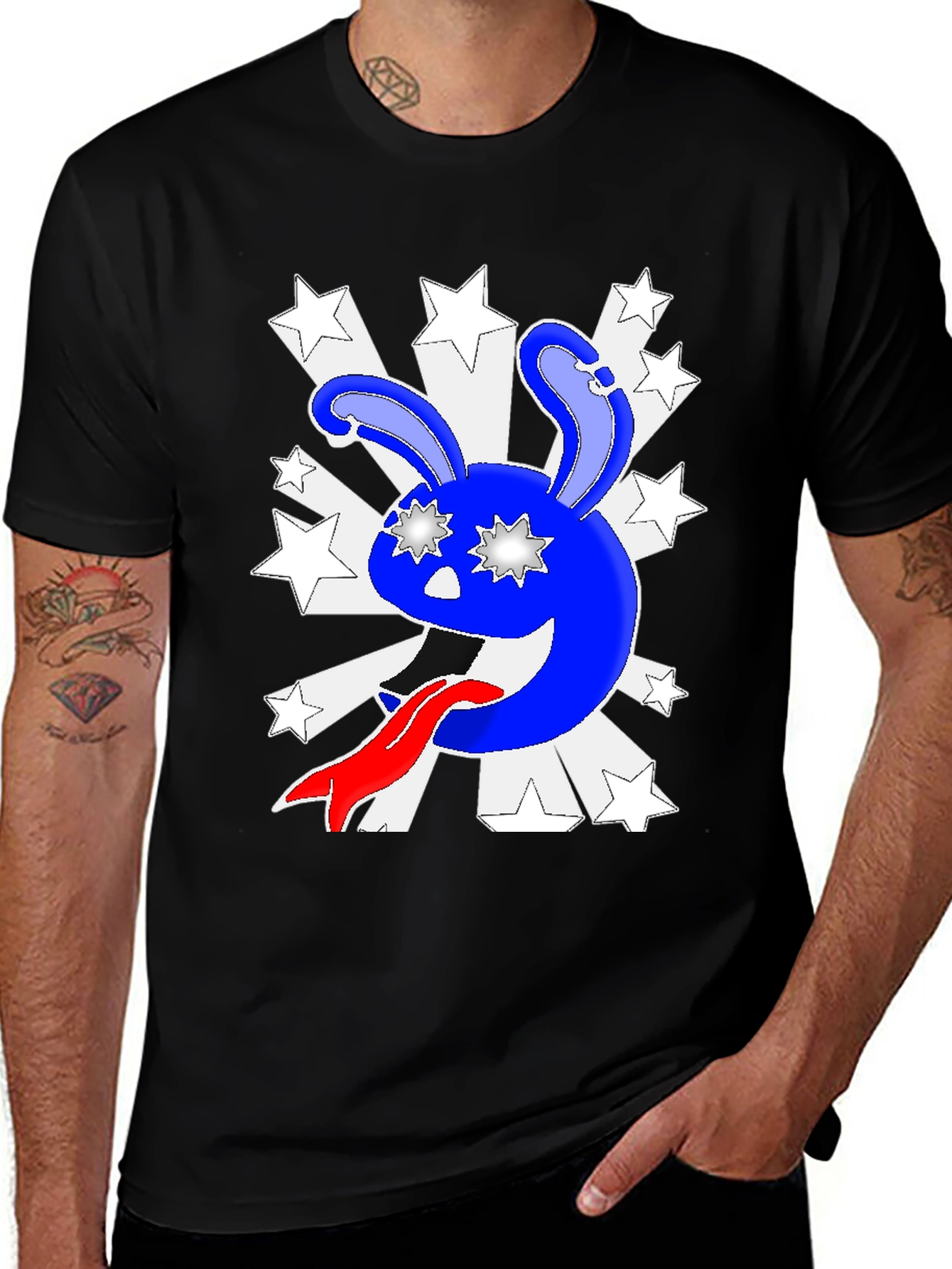 Variant 17 of Patriotic Bunny Tee - Starry Eyed Style