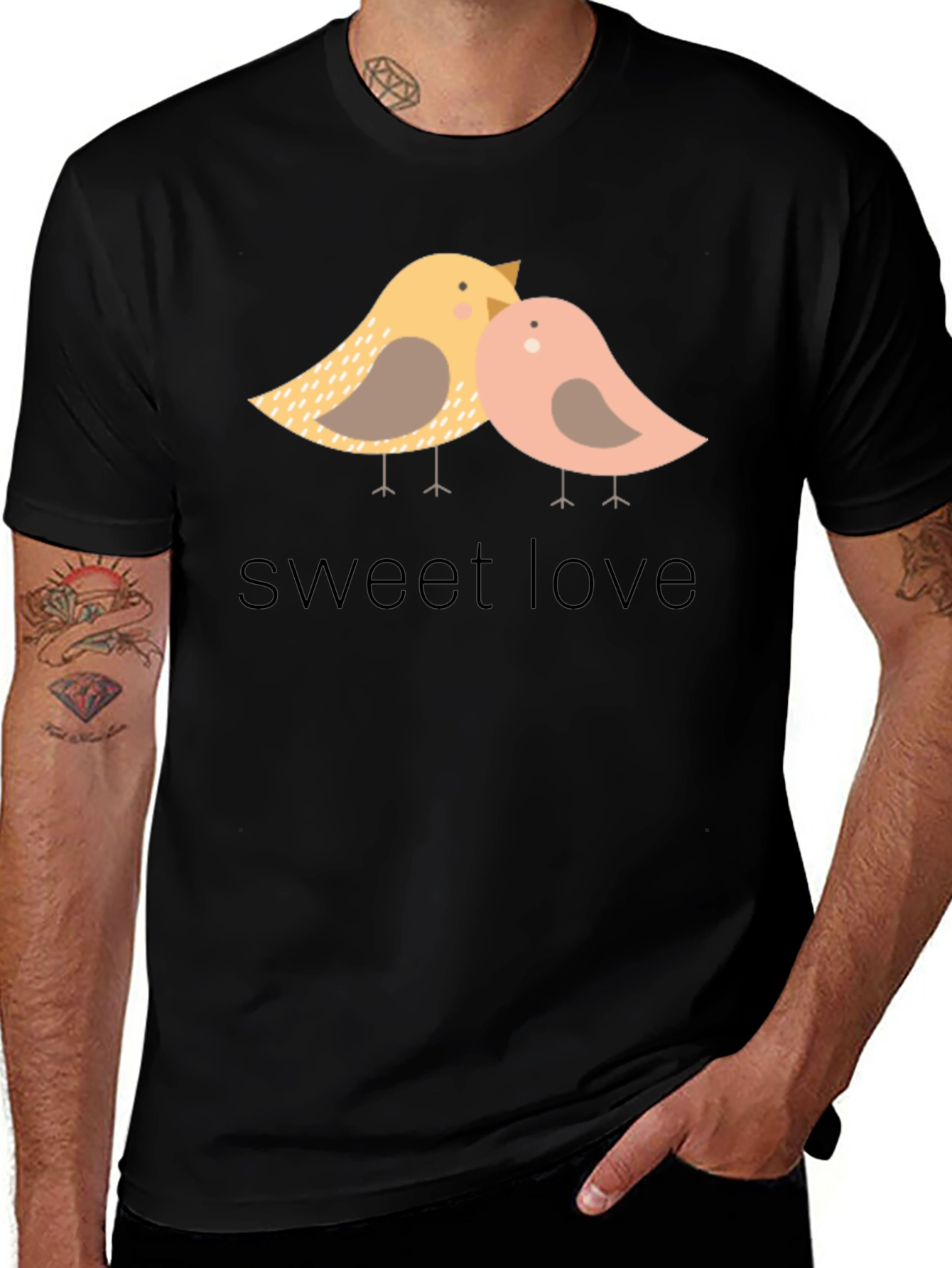 Variant 4 of Sweet Love Birds Graphic T-Shirt