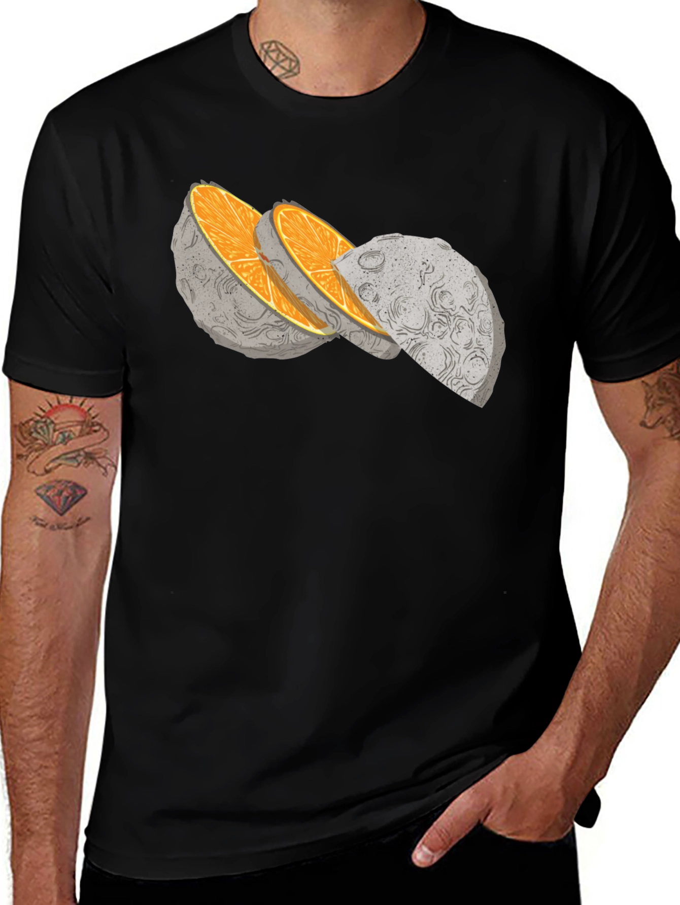 Variant 6 of Moon Orange Slices Graphic T-Shirt