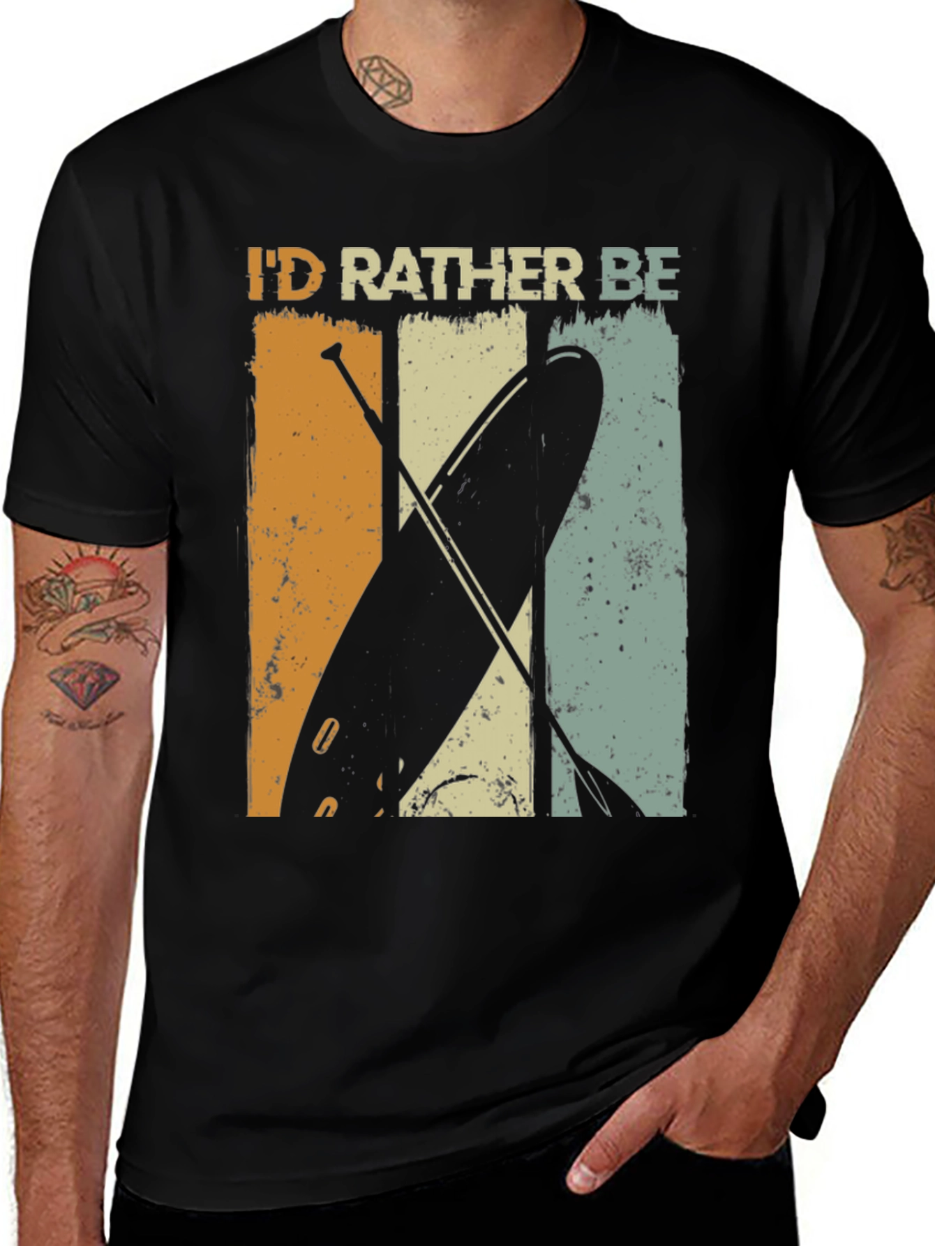 Variant 30 of I'd Rather Be Paddle Boarding T-Shirt - Vintage Style