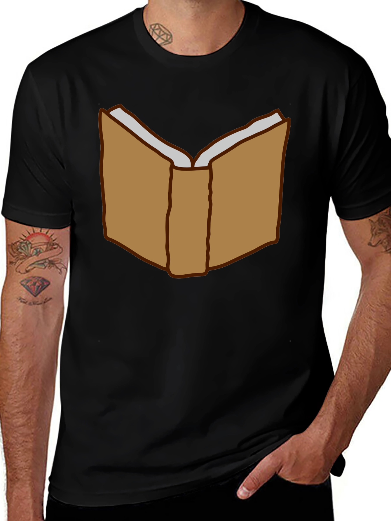 Variant 4 of Book Lover T-Shirt - Open Book Graphic Tee