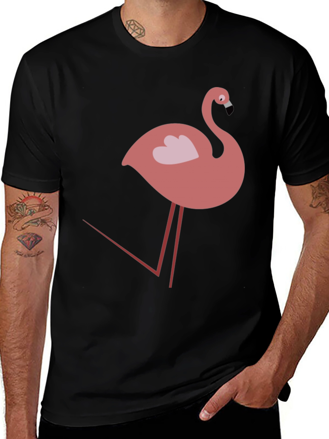 Variant 9 of Flamingo Graphic Tee - Stylish Casual Wear