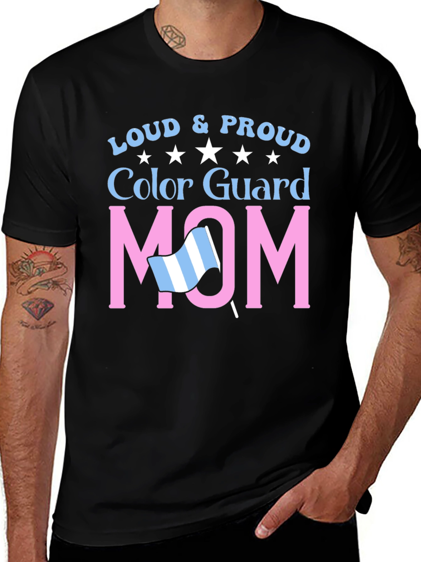 Variant 3 of Loud & Proud Color Guard Mom T-Shirt