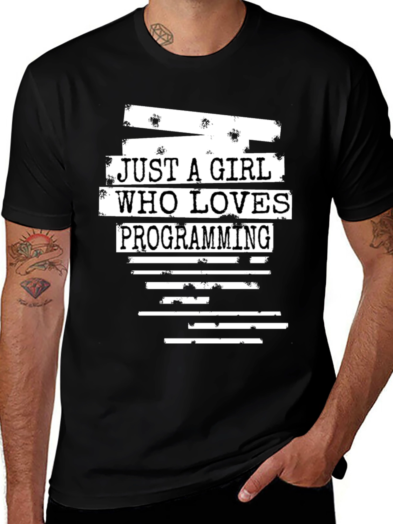 Variant 20 of Just A Girl Who Loves Programming Graphic T-Shirt