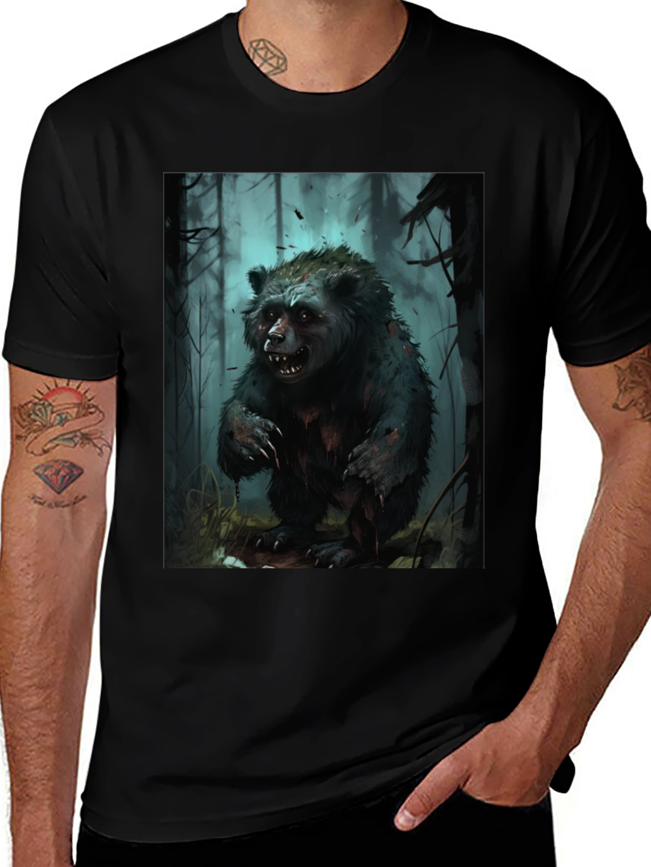 Variant 7 of Creepy Bear T-Shirt