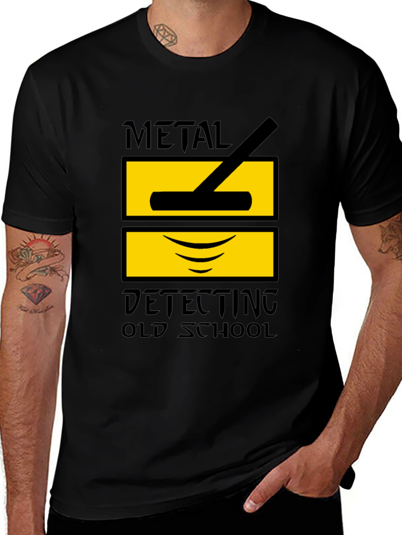 Metal Detecting Old School Graphic T-Shirt