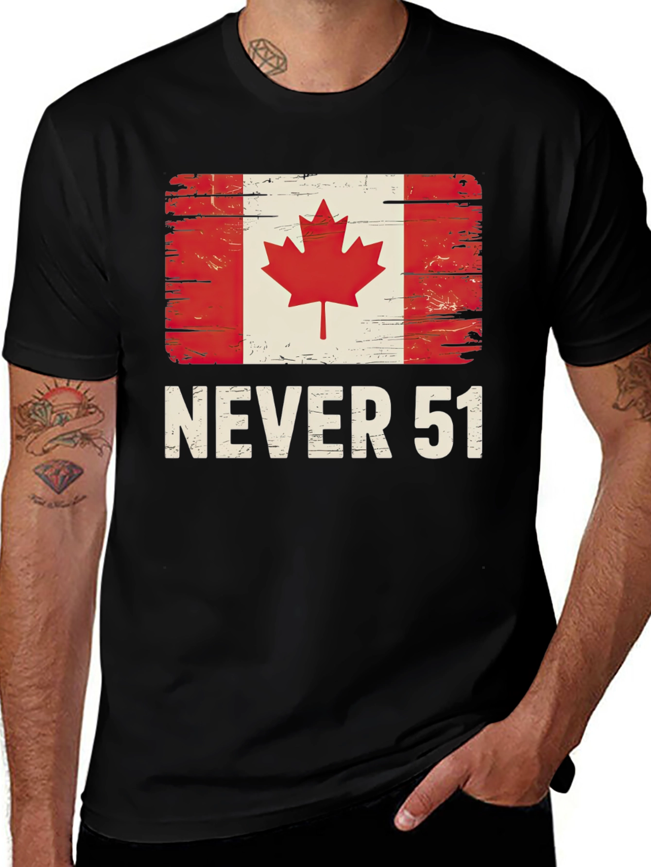 Never 51 Canada Flag T-Shirt