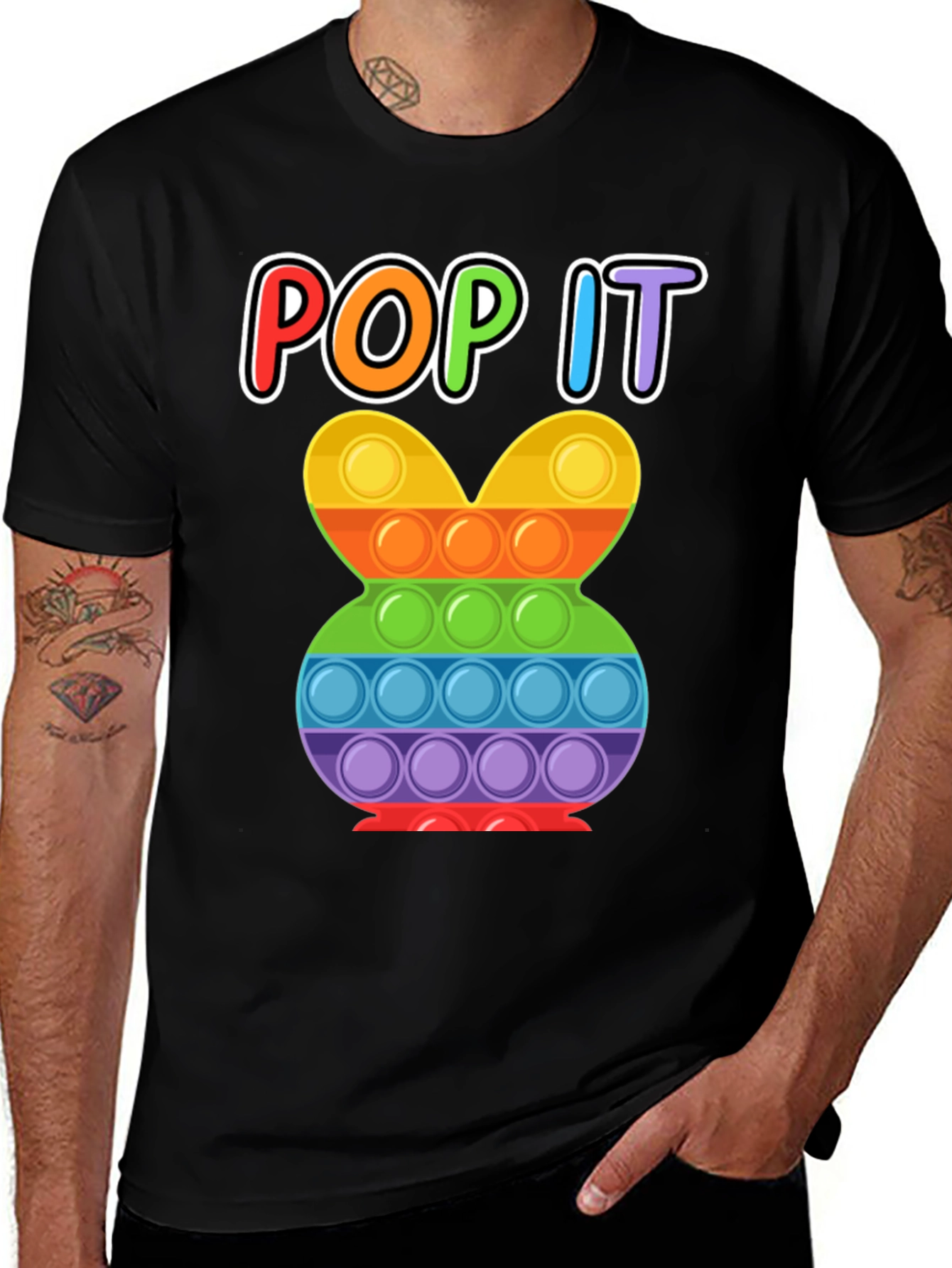 Pop It Easter Bunny T-Shirt - Fidget Toy Graphic Tee