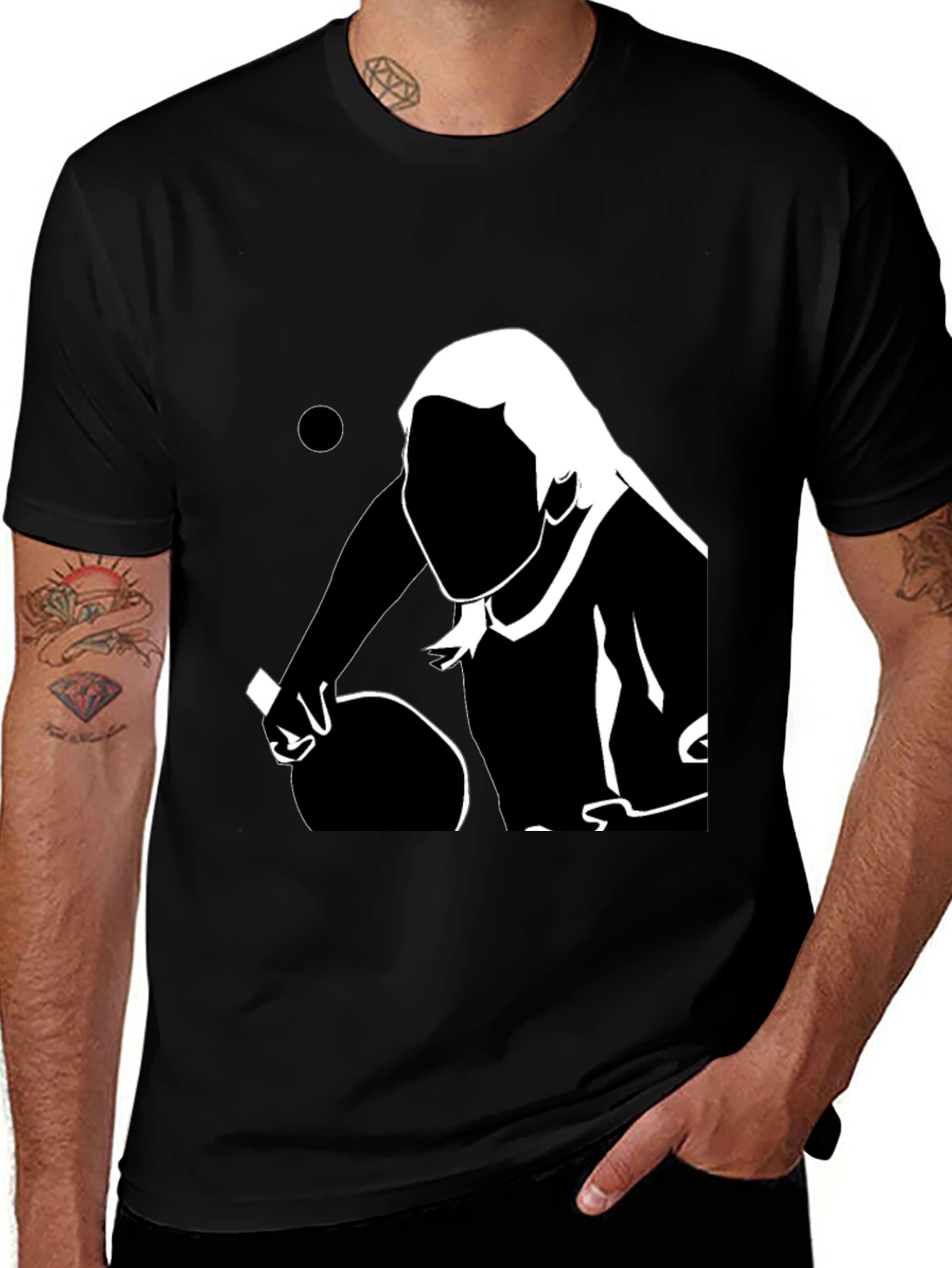Ping Pong Player Black T-Shirt - Game On!