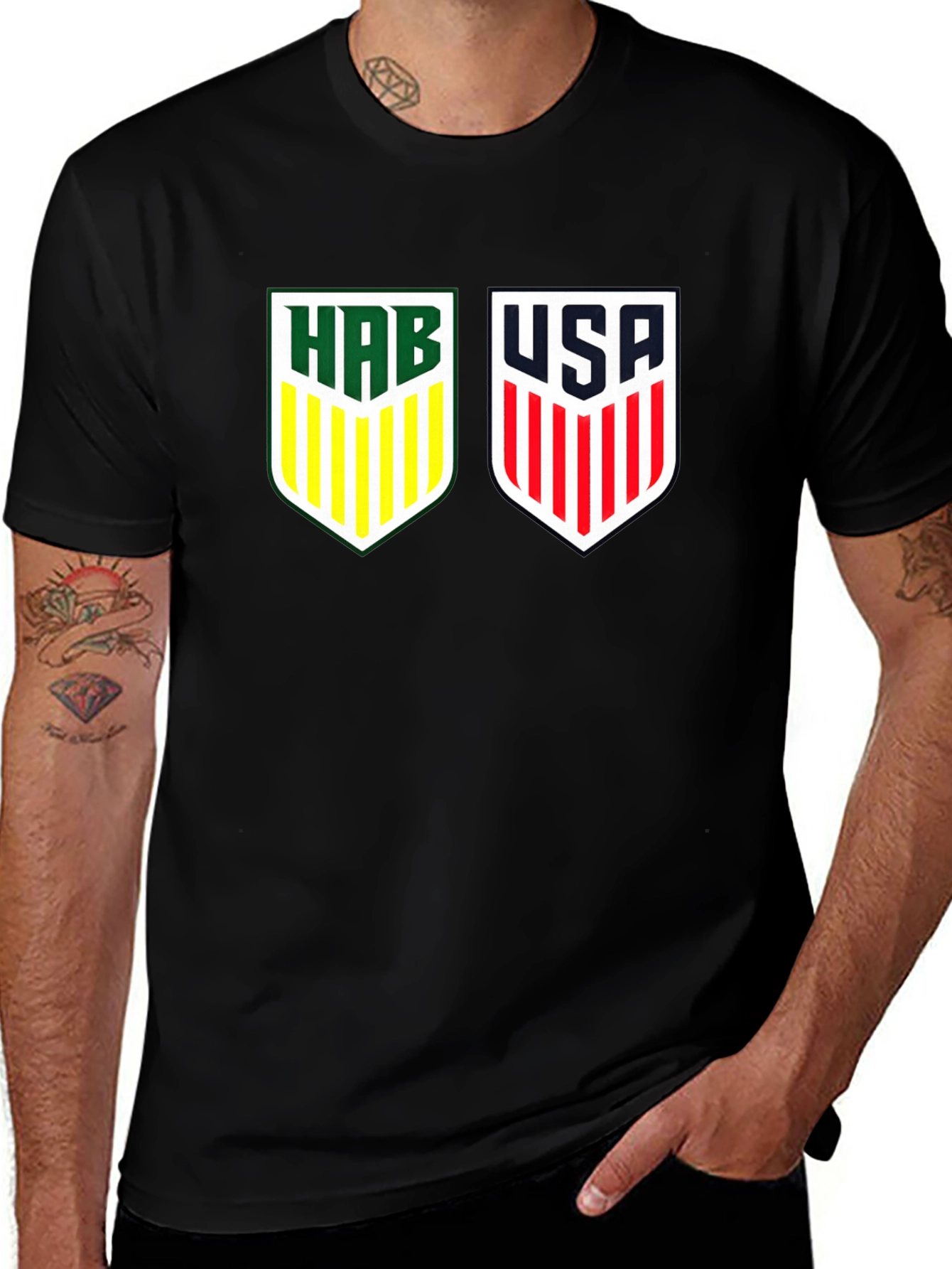 Variant 22 of HAB USA Graphic Tee - Black Cotton T-Shirt