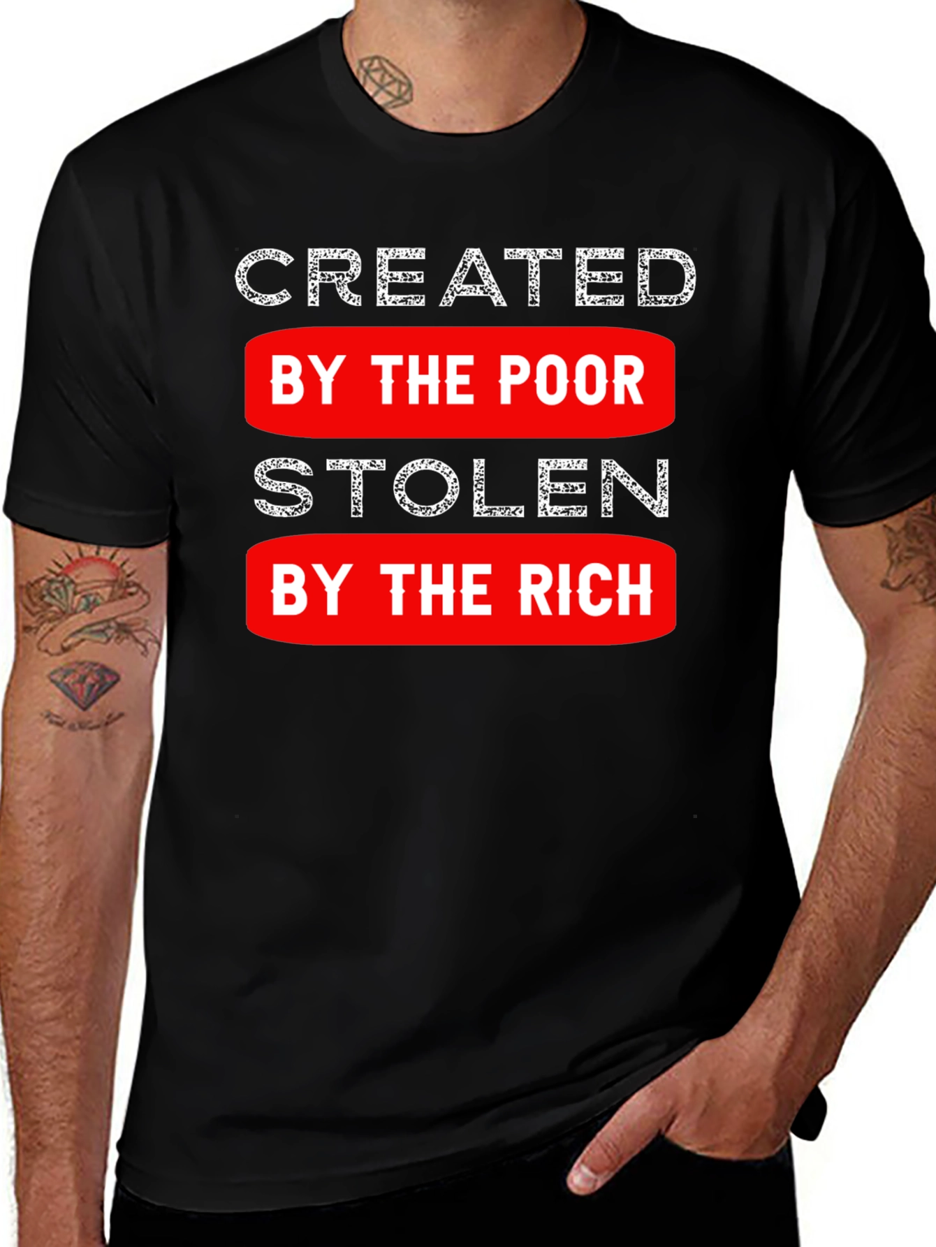 Variant 5 of Created by the Poor Stolen by the Rich T-Shirt