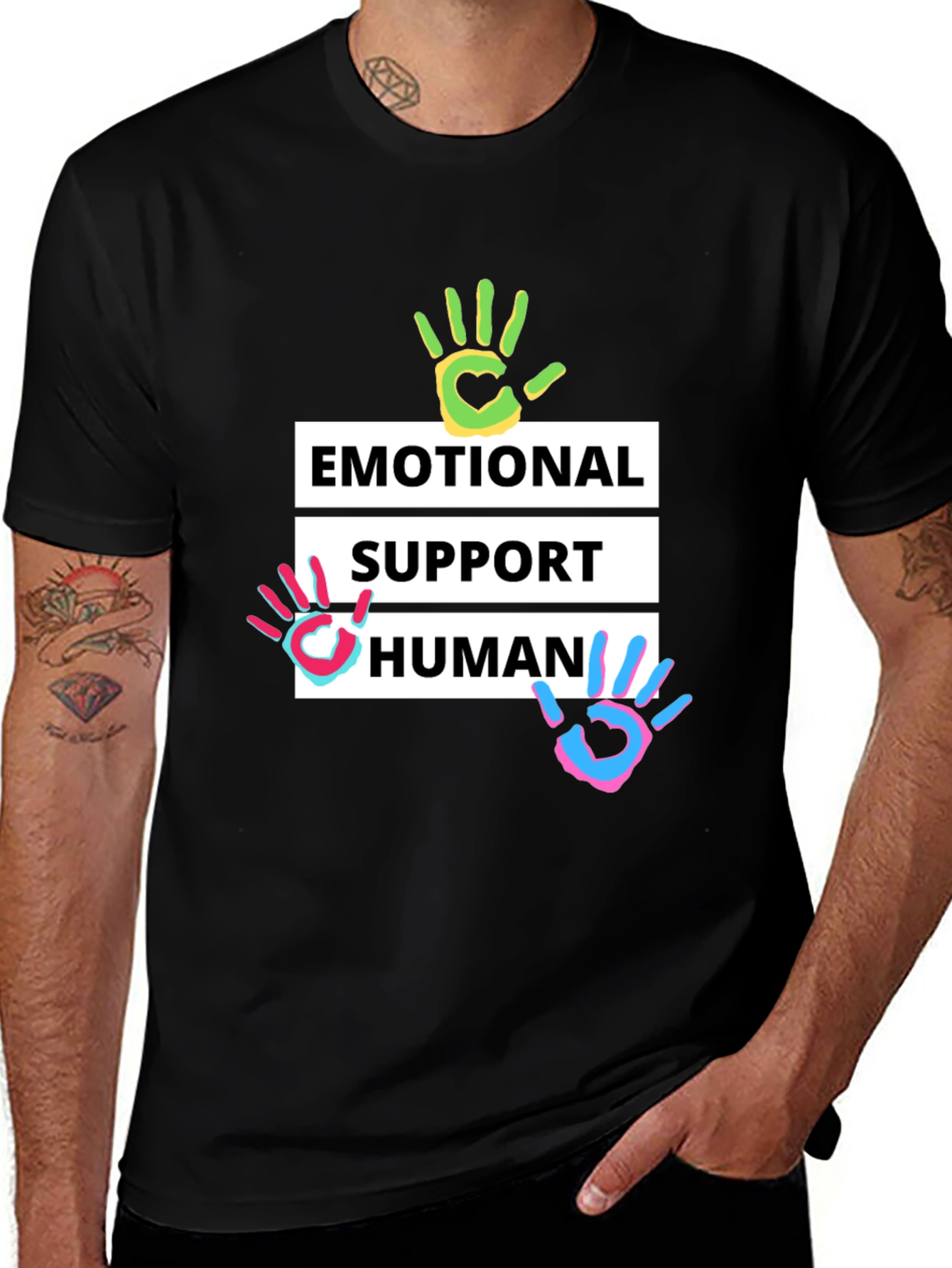 Emotional Support Human Graphic T-Shirt