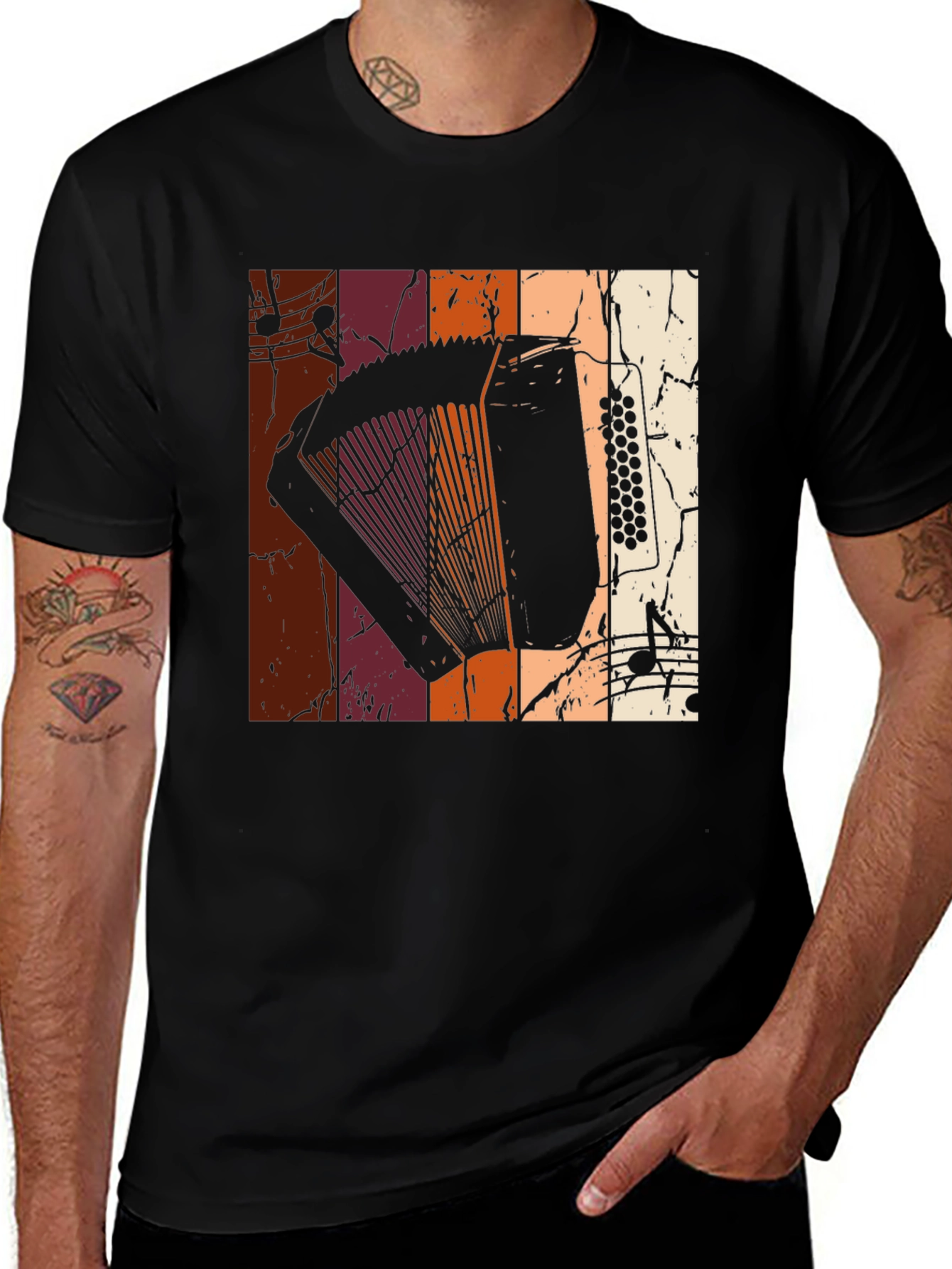 Variant 24 of Retro Accordion Music T-Shirt