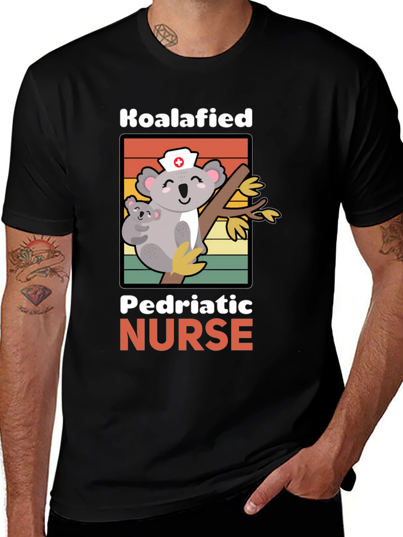 Variant 19 of Koalafied Pediatric Nurse T-Shirt