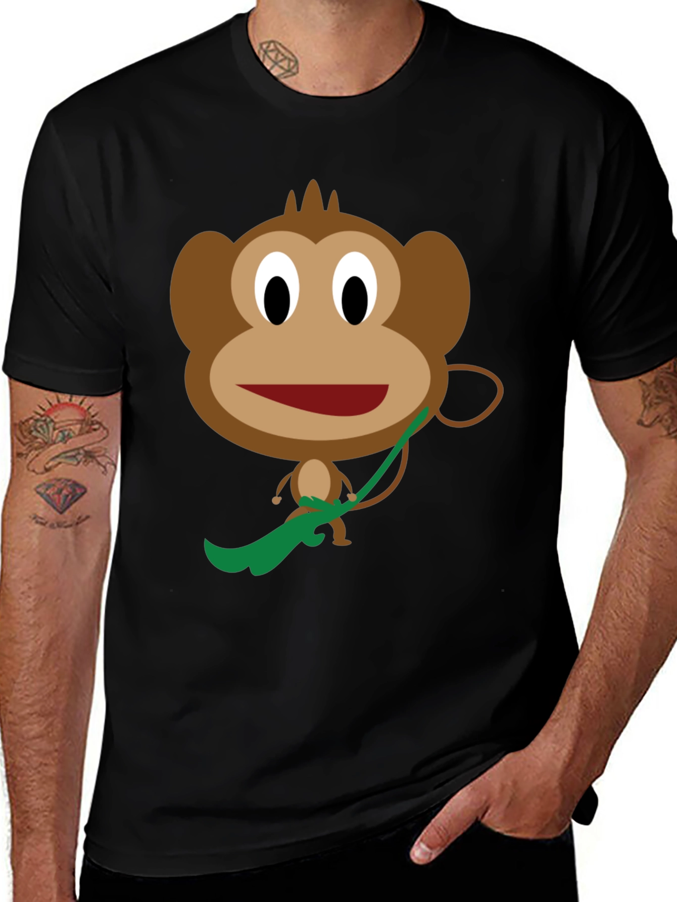 Variant 20 of Cartoon Monkey Graphic T-Shirt - Fun & Playful