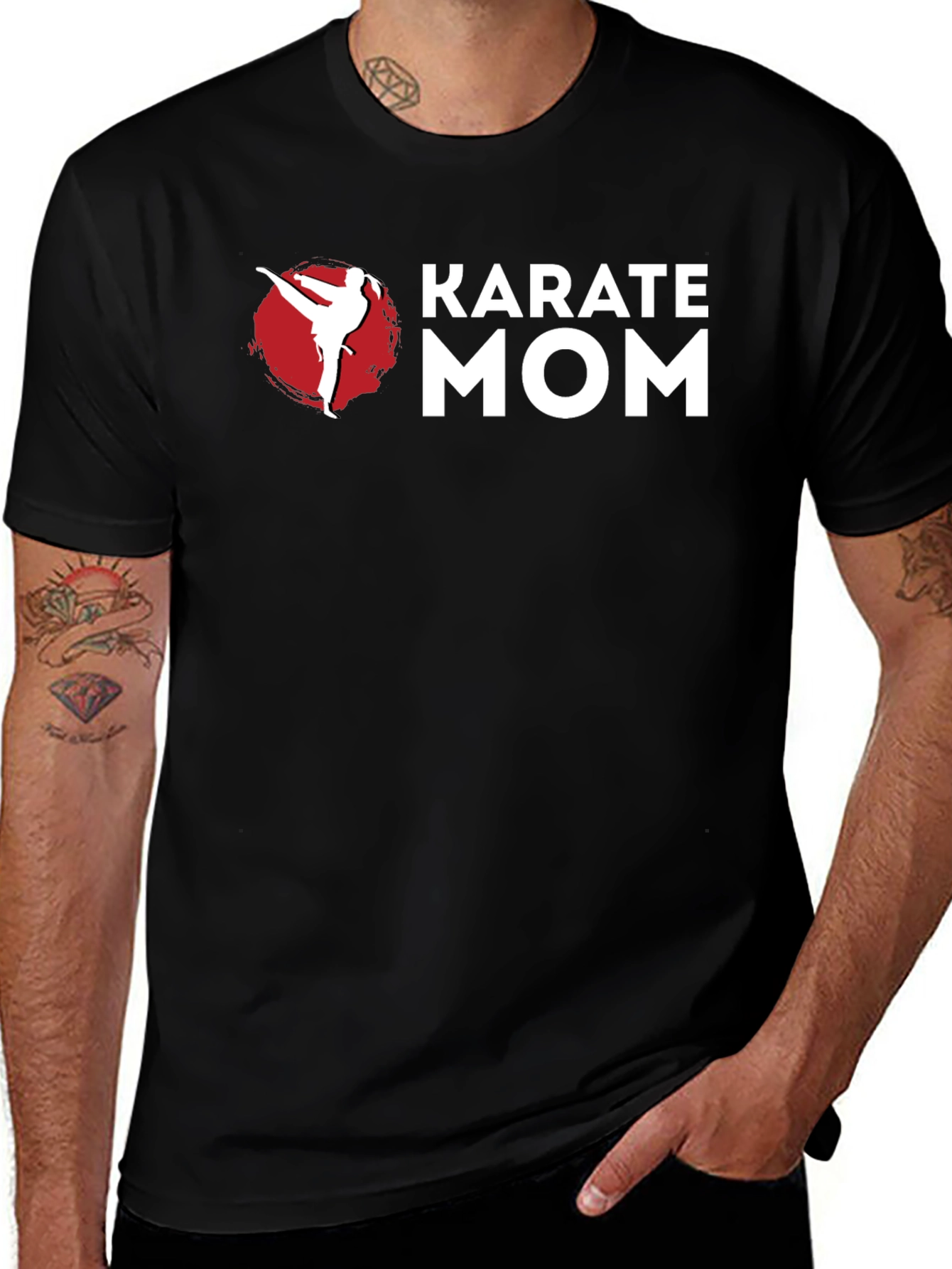 Karate Mom Graphic T-Shirt - Black