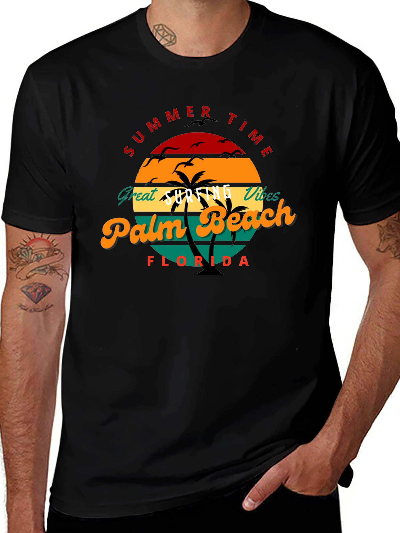 Variant 20 of Summer Time Palm Beach Florida Tee