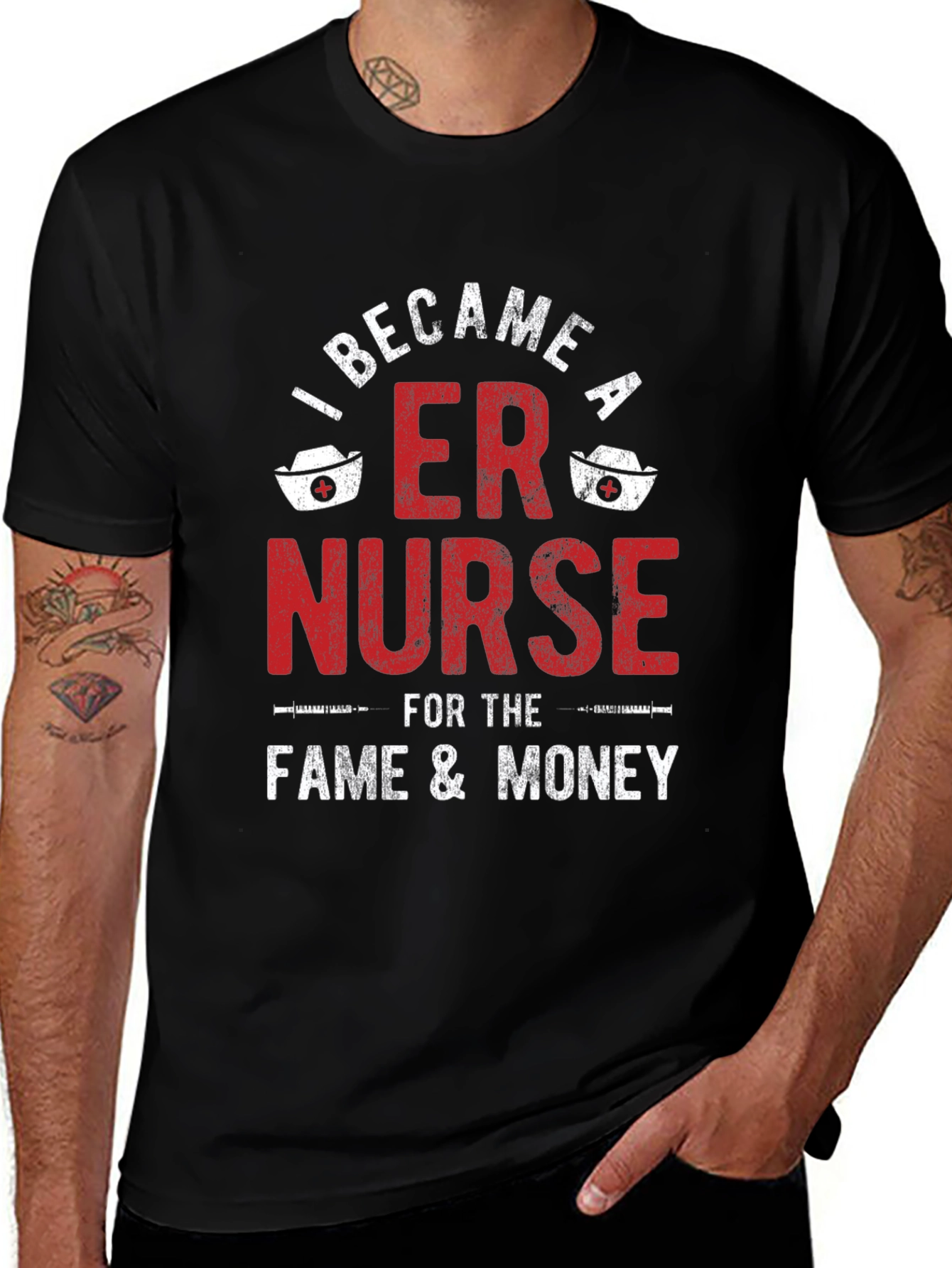 ER Nurse Fame & Money T-Shirt - Emergency Room Nursing Apparel