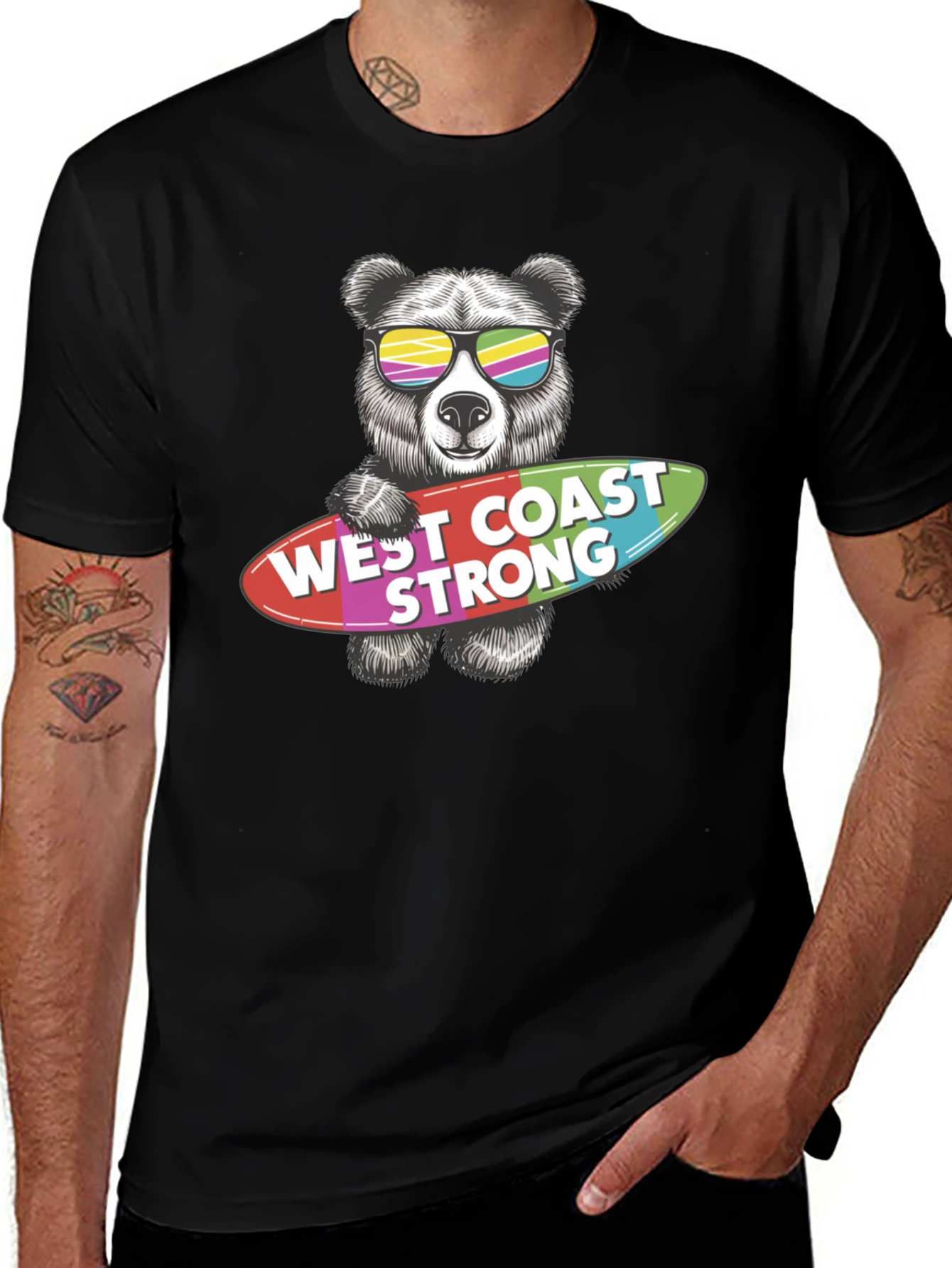 Variant 12 of West Coast Strong Bear Graphic Tee