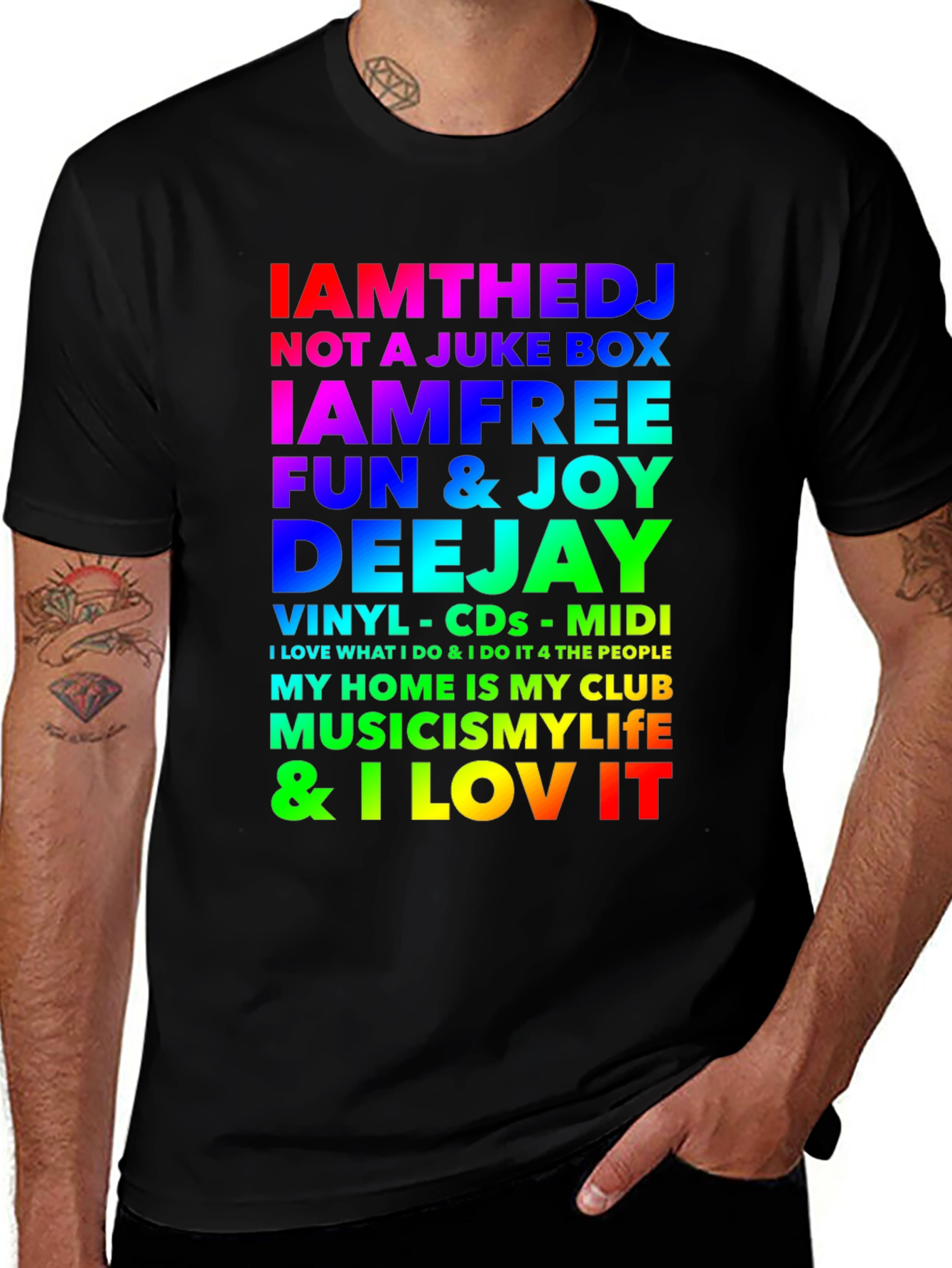 IAMTHEDJ Graphic Tee - DJ Music Lover Shirt