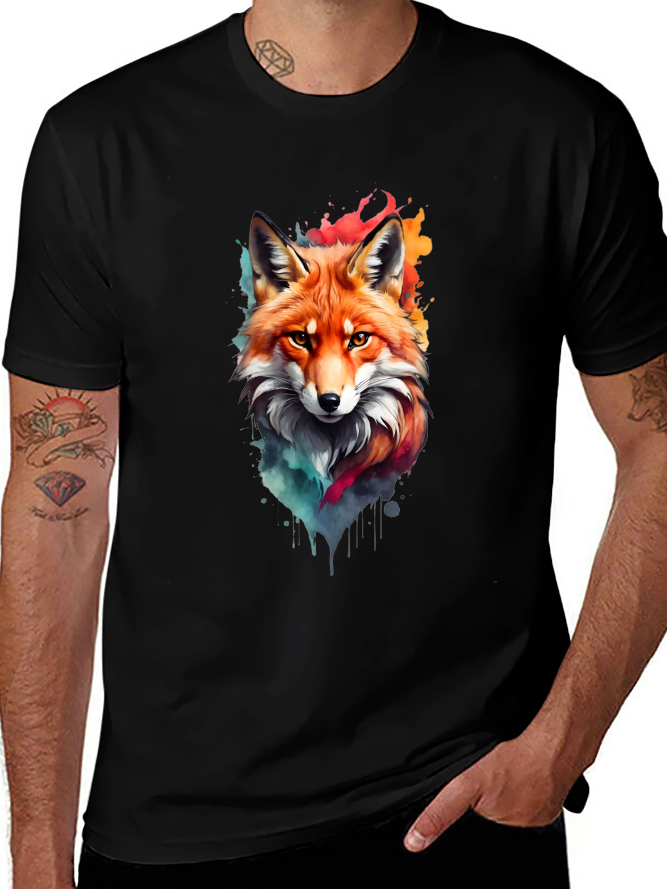 Variant 5 of Fox Portrait Graphic T-Shirt