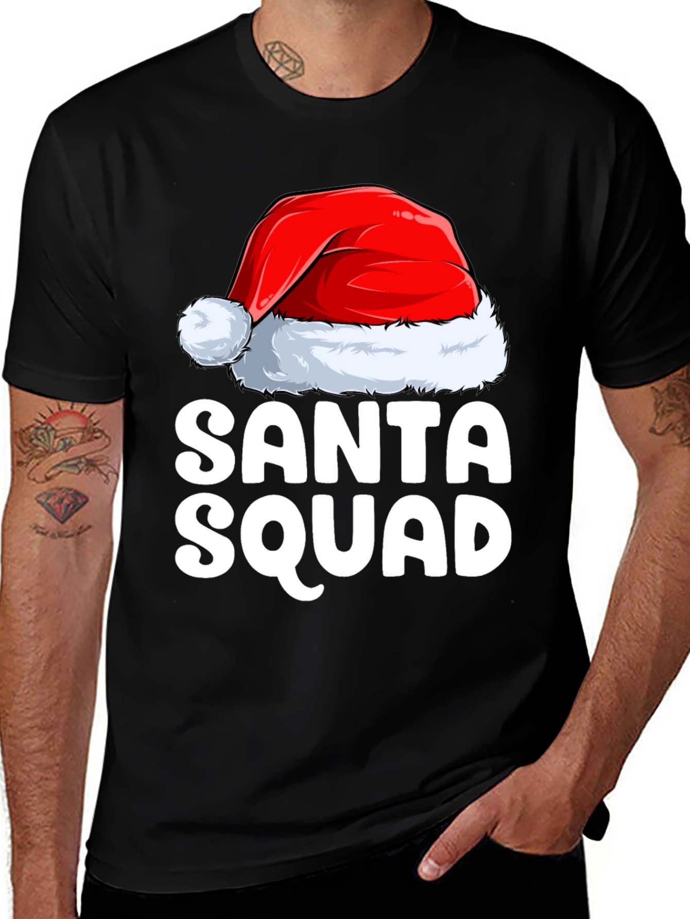 Santa Squad Christmas Graphic Tee