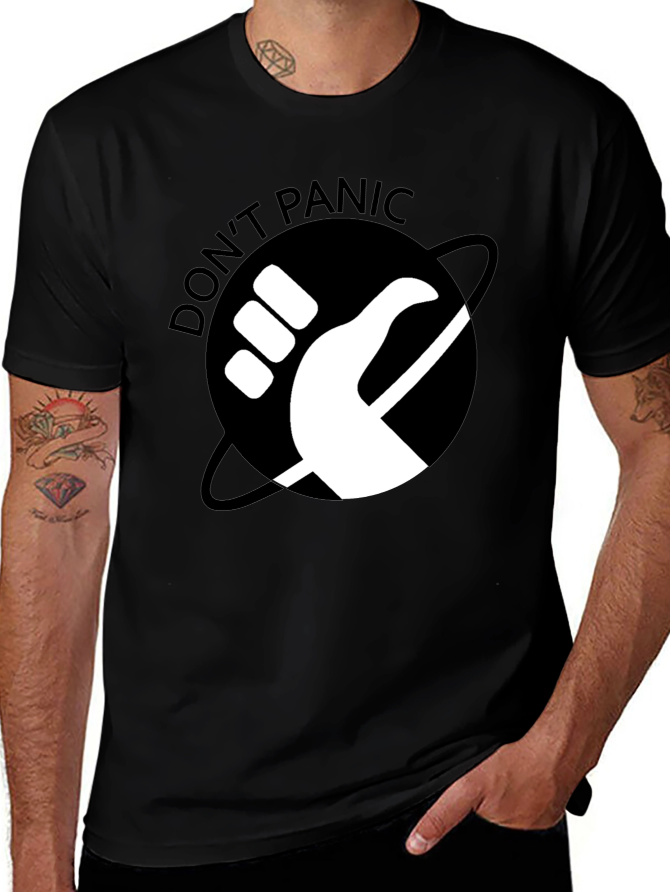 Variant 24 of Don't Panic Hitchhiker's Guide T-Shirt