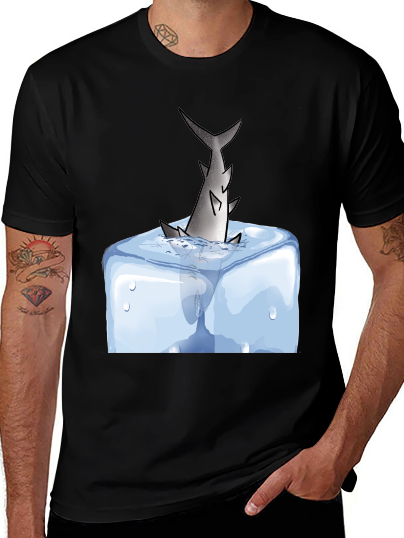 Variant 24 of Shark in Ice T-Shirt - Cool Graphic Tee