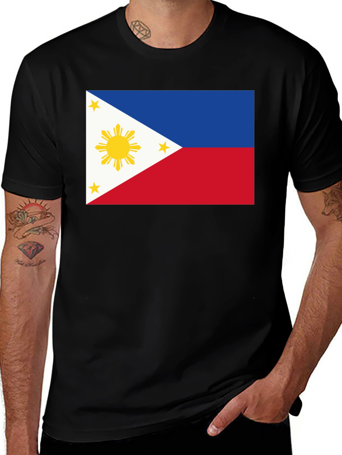 Variant 25 of Philippines Flag Graphic T-Shirt